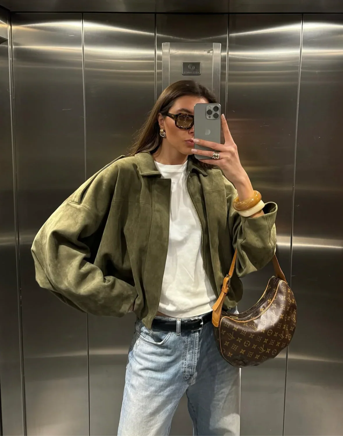 Kaori | Pilotenjacke mit Wildlederoptik