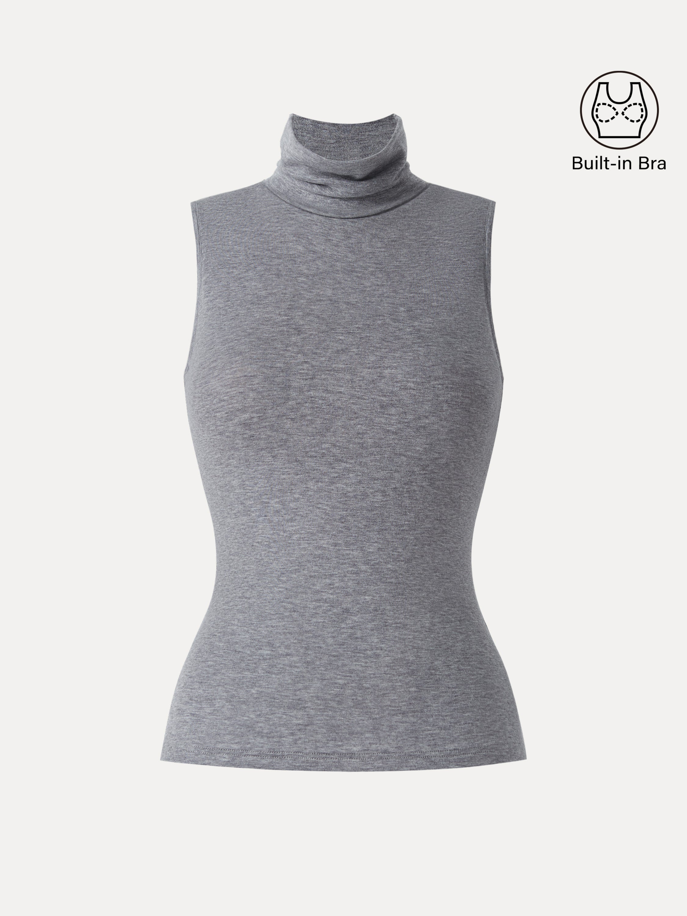 Lyocell Cashmere Sleeveless Turtleneck Brami