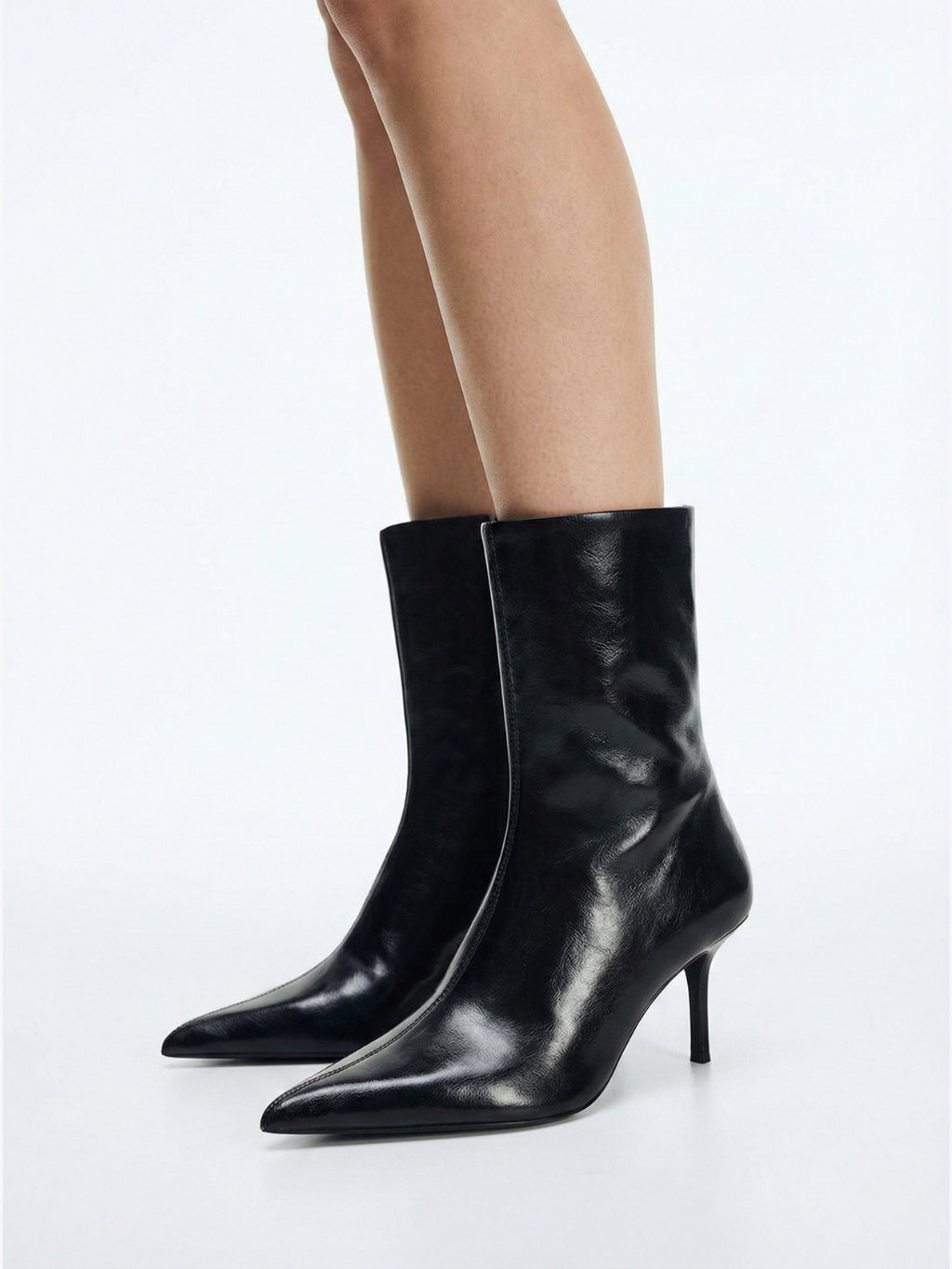 Bottines à talons pointus noires pour femmes Crick |