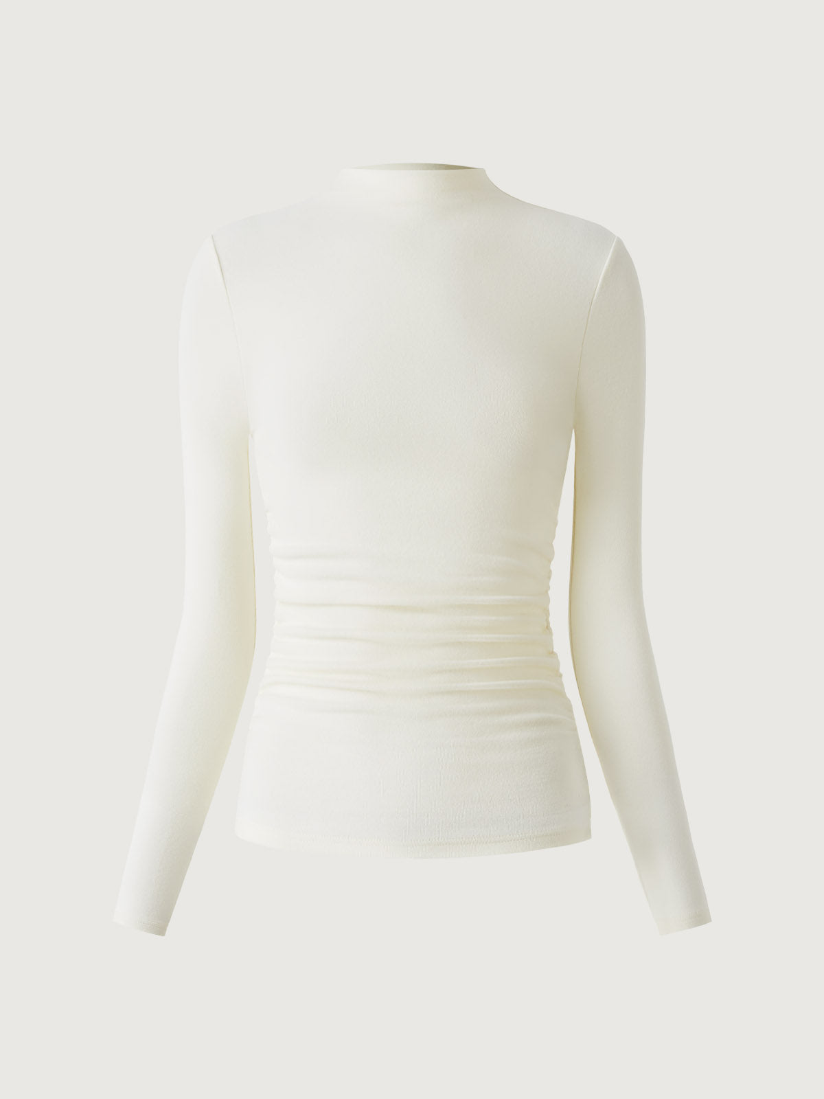 Mockneck Top with Gathered Sides Eco-Mousse®