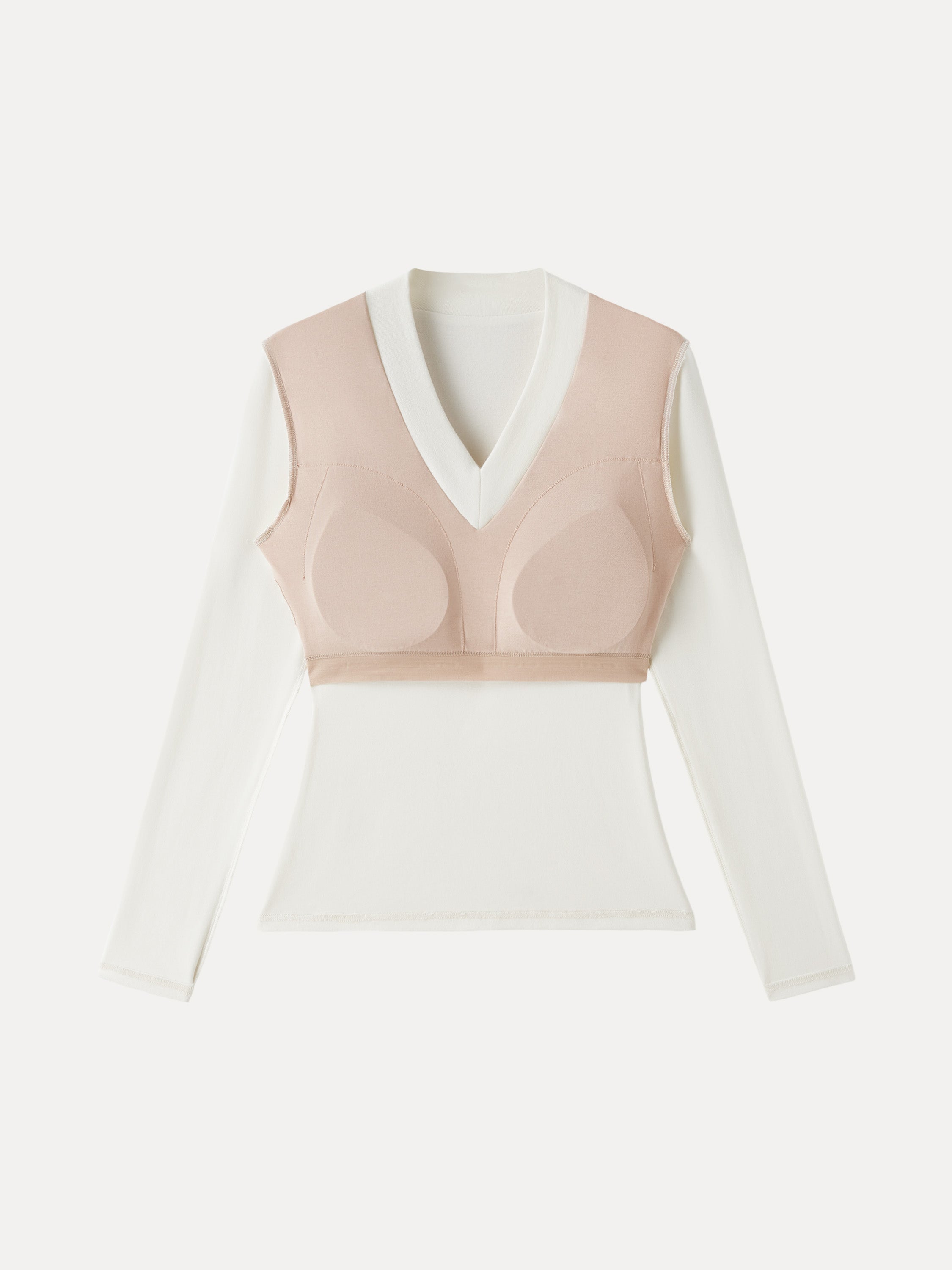 Essential V-neck Wide Binding Slimming Brami Top