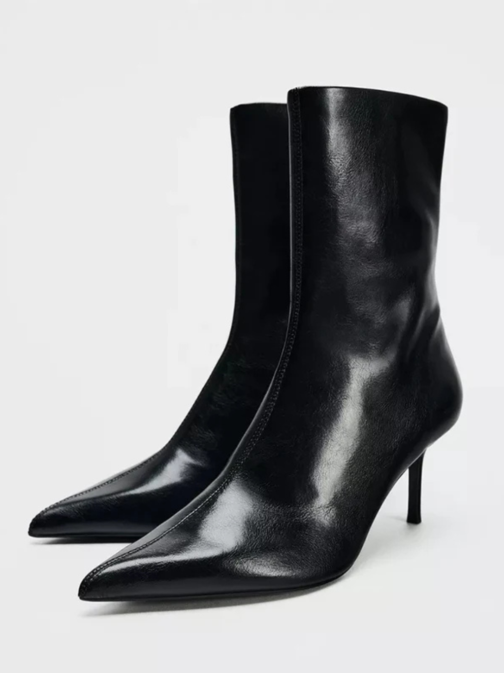 Bottines à talons pointus noires pour femmes Crick |