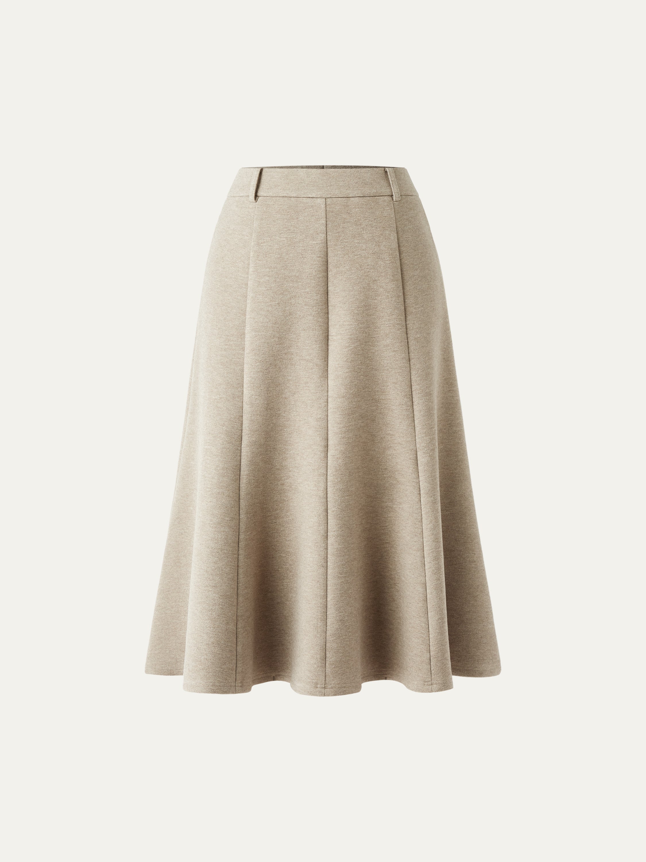 High Waisted Umbrella Hem Midi Skirt