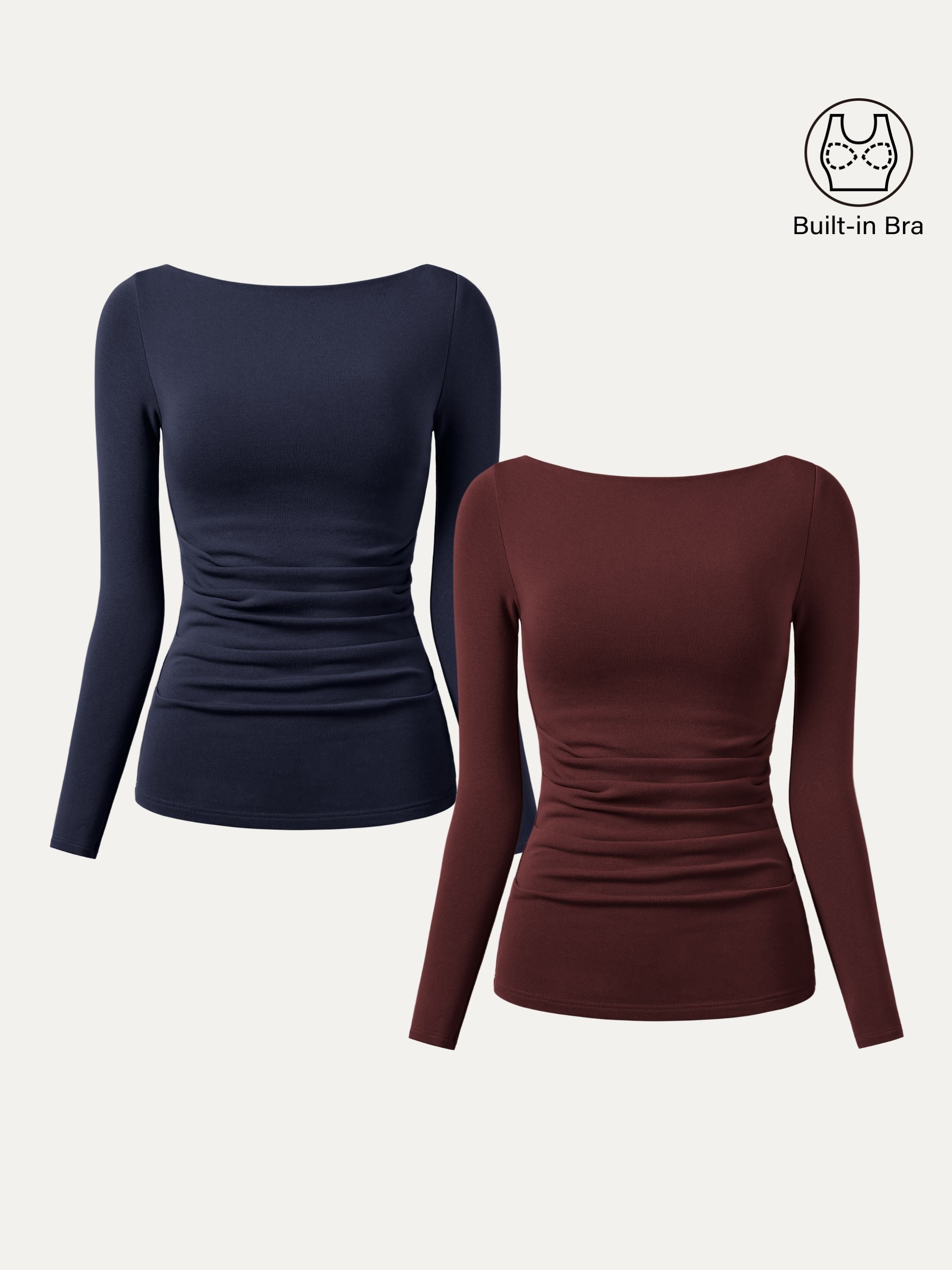 Boatneck Brami Top with Eco-Mousse® Pleats