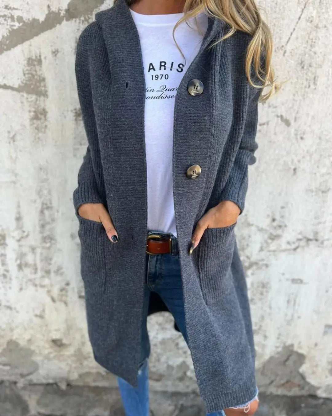 Cardigan en maille confortable