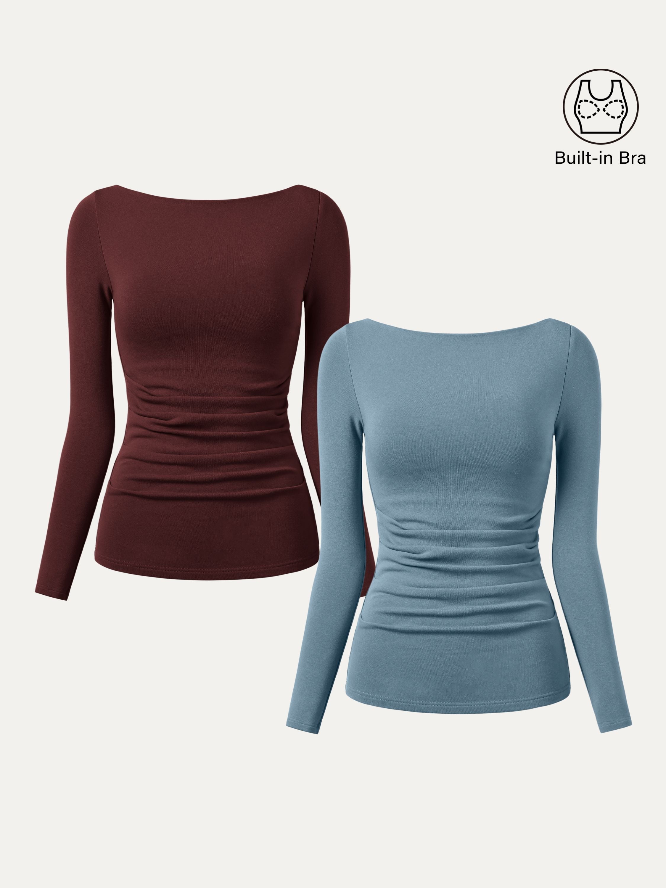 Boatneck Brami Top with Eco-Mousse® Pleats