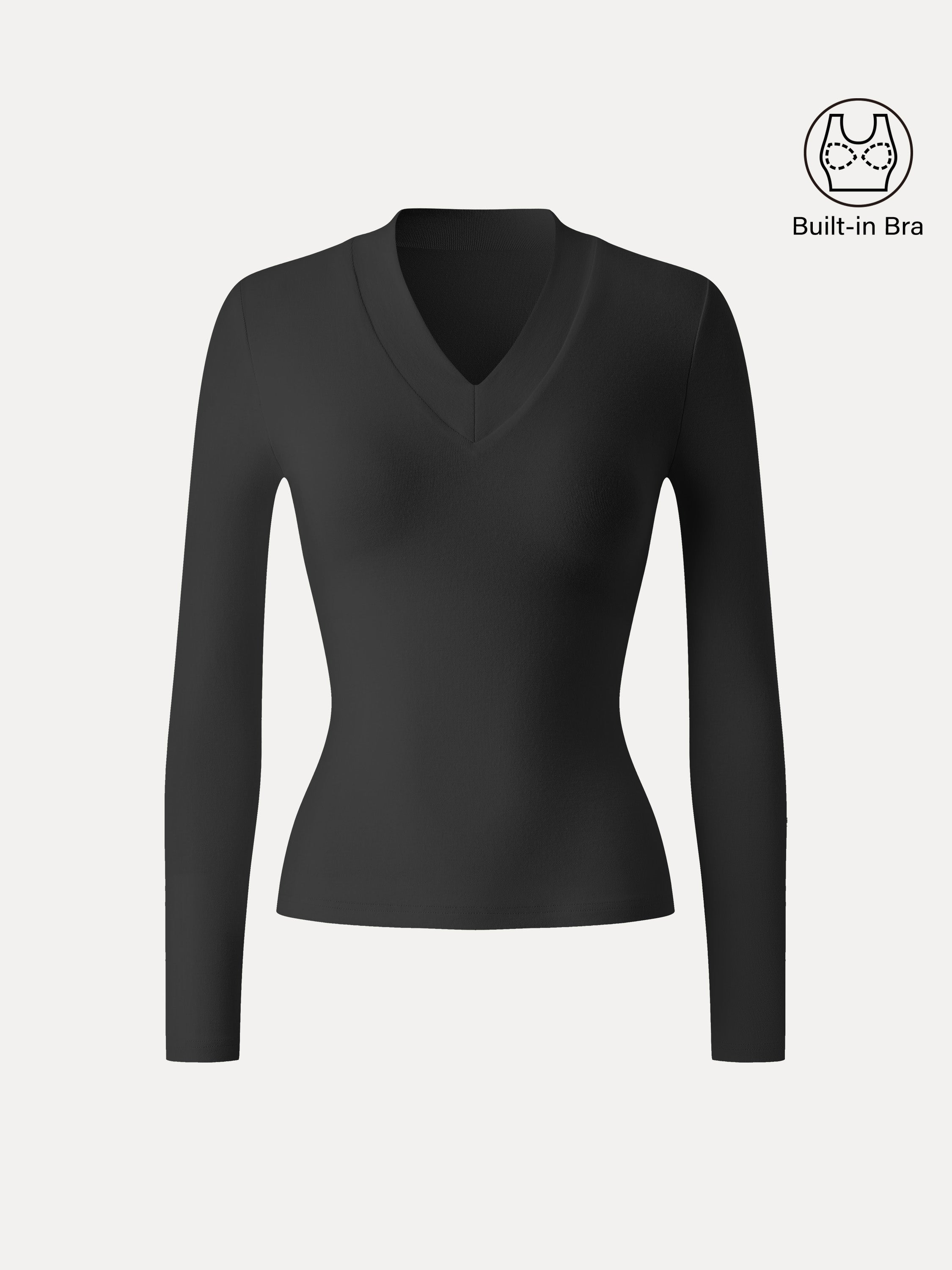 Essential V-Neck Wide Binding Slimming Brami Top