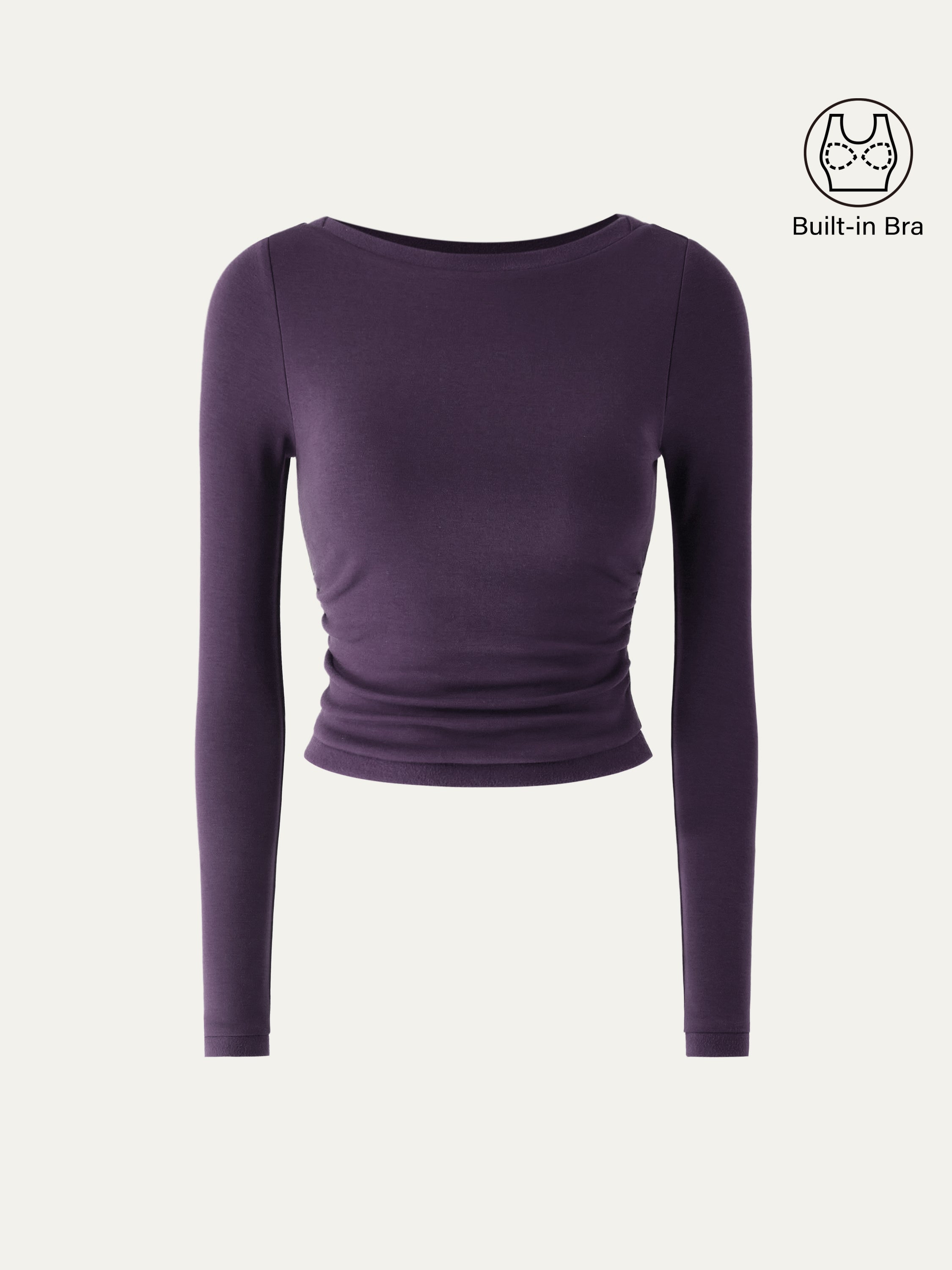 Boatneck Long Sleeve Brami Top