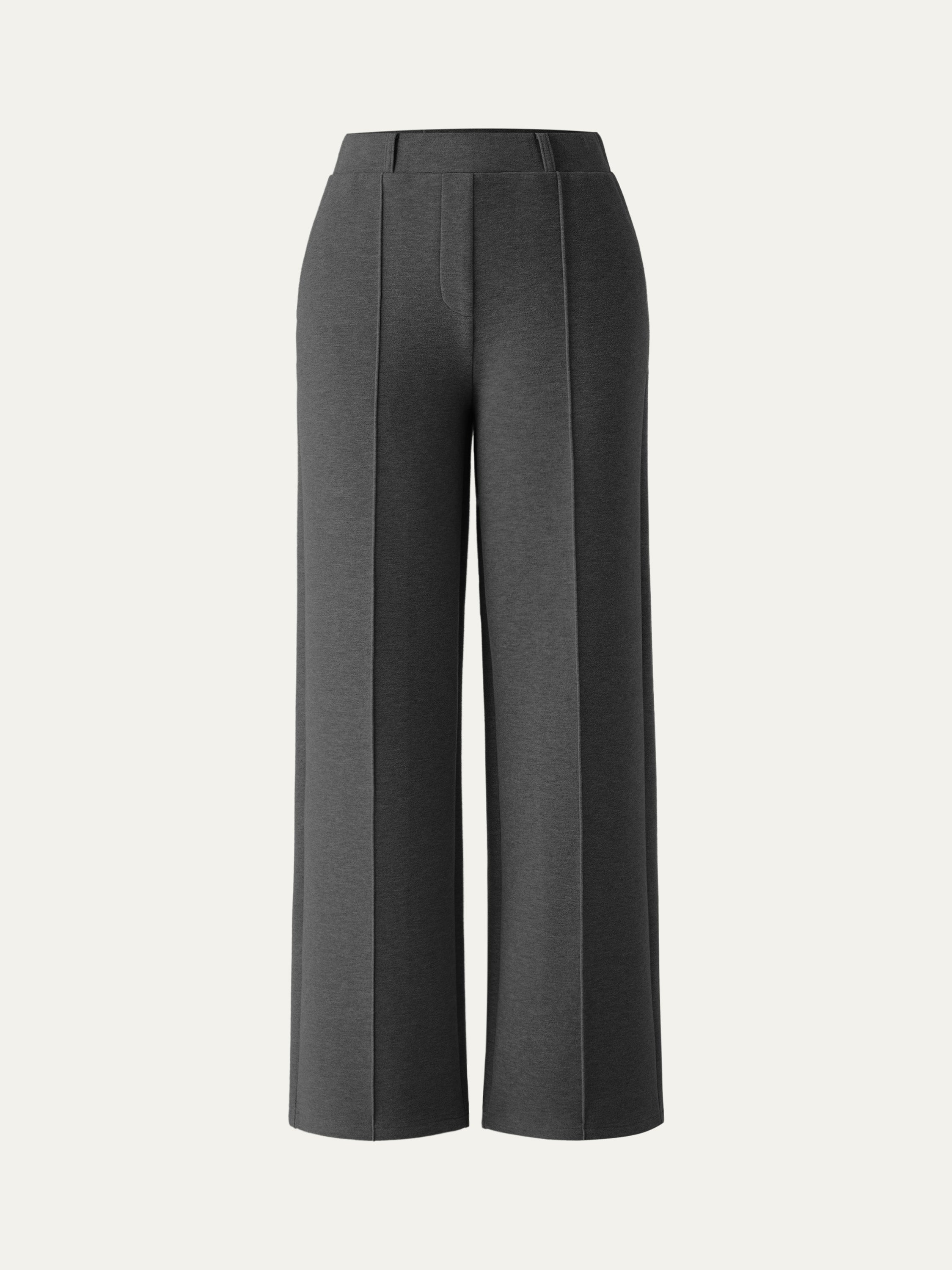 High Waisted Straight Leg Pull On Pant
