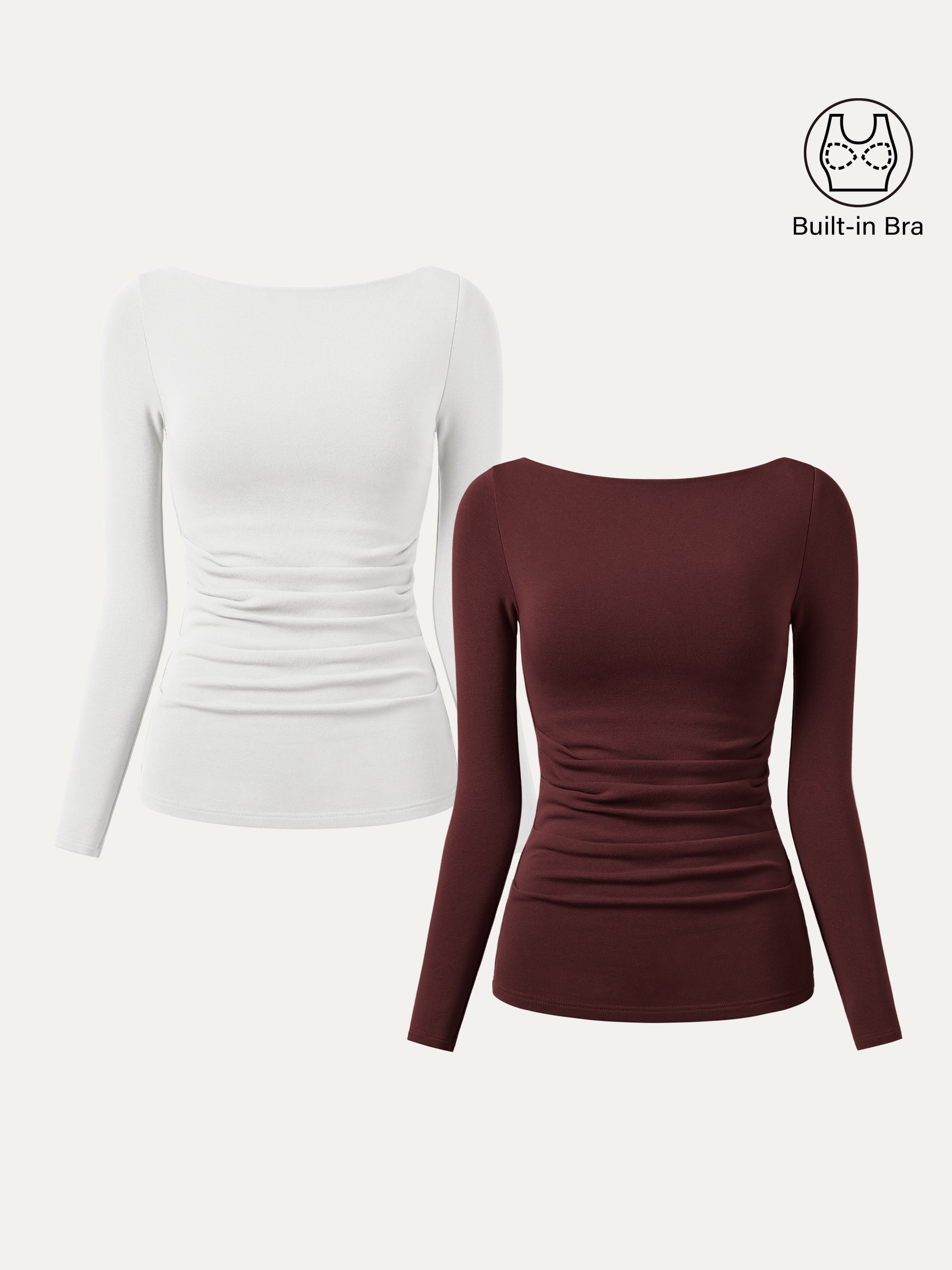 Boatneck Brami Top with Eco-Mousse® Pleats