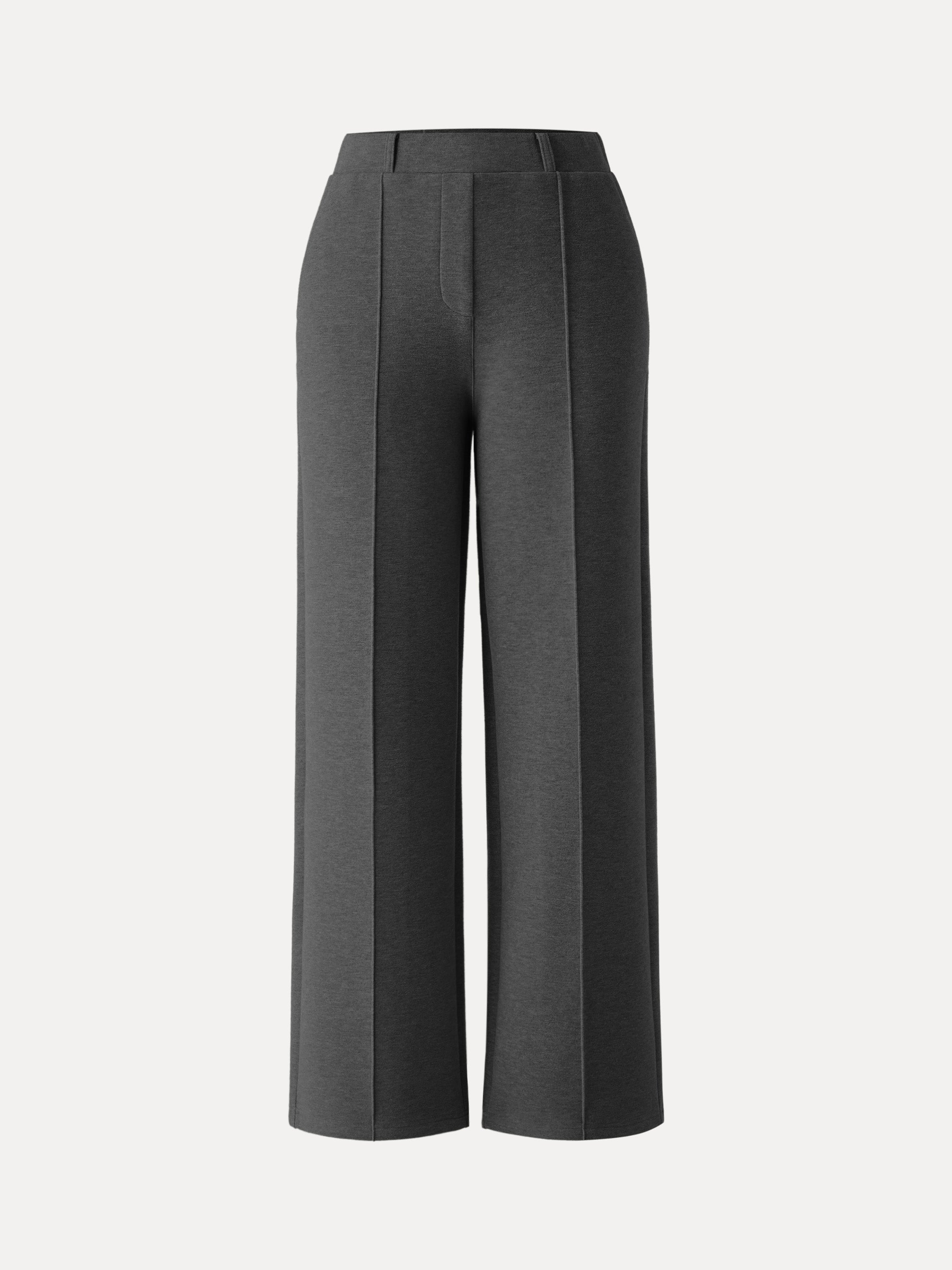 High Waisted Straight Leg Pull On Pant