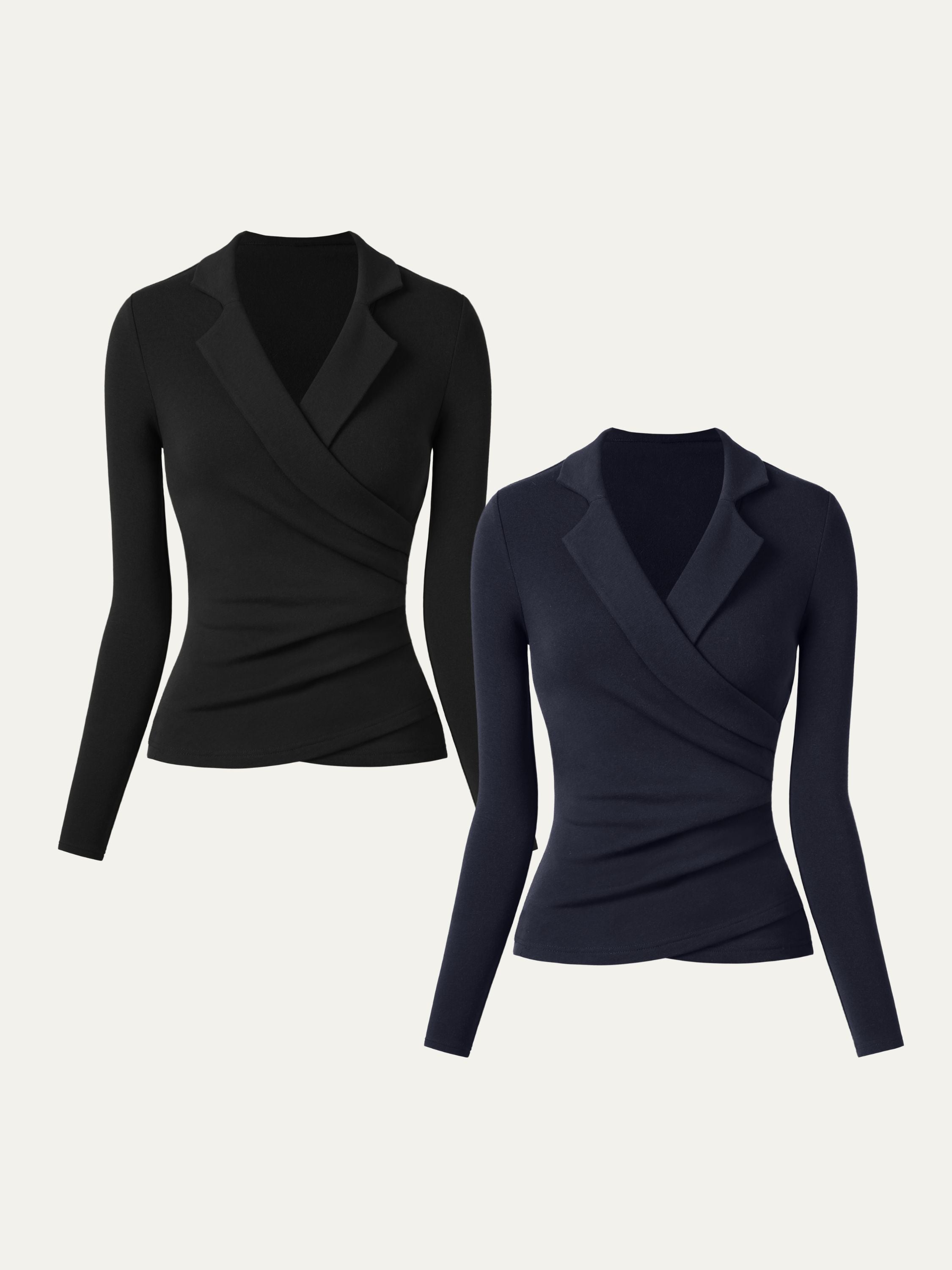 Haut surplice à col Eco-Mousse®3.0