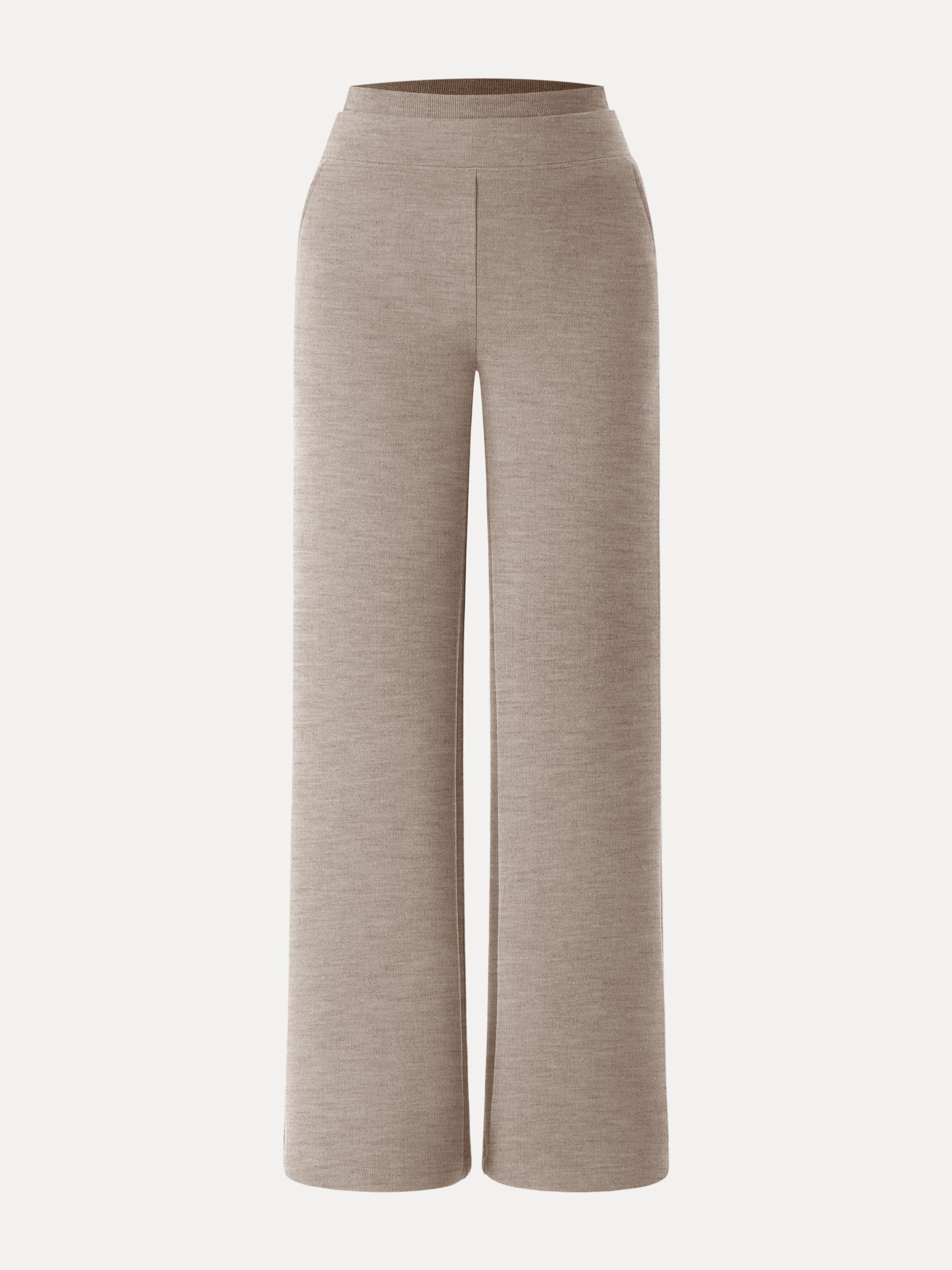 Double Waistband Straight Leg Pants with Pockets