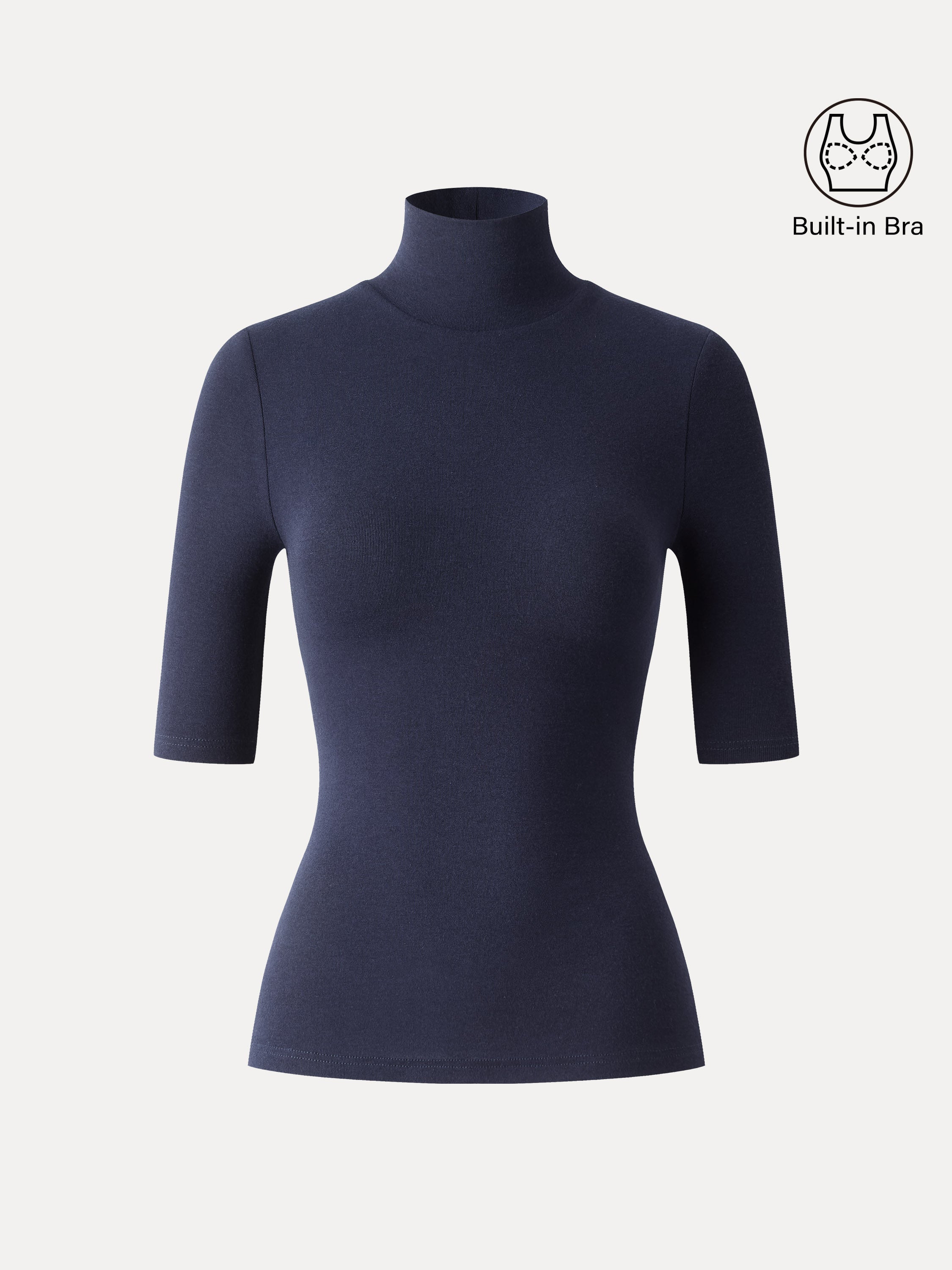 Essential Turtleneck Elbow Length Sleeve Brami