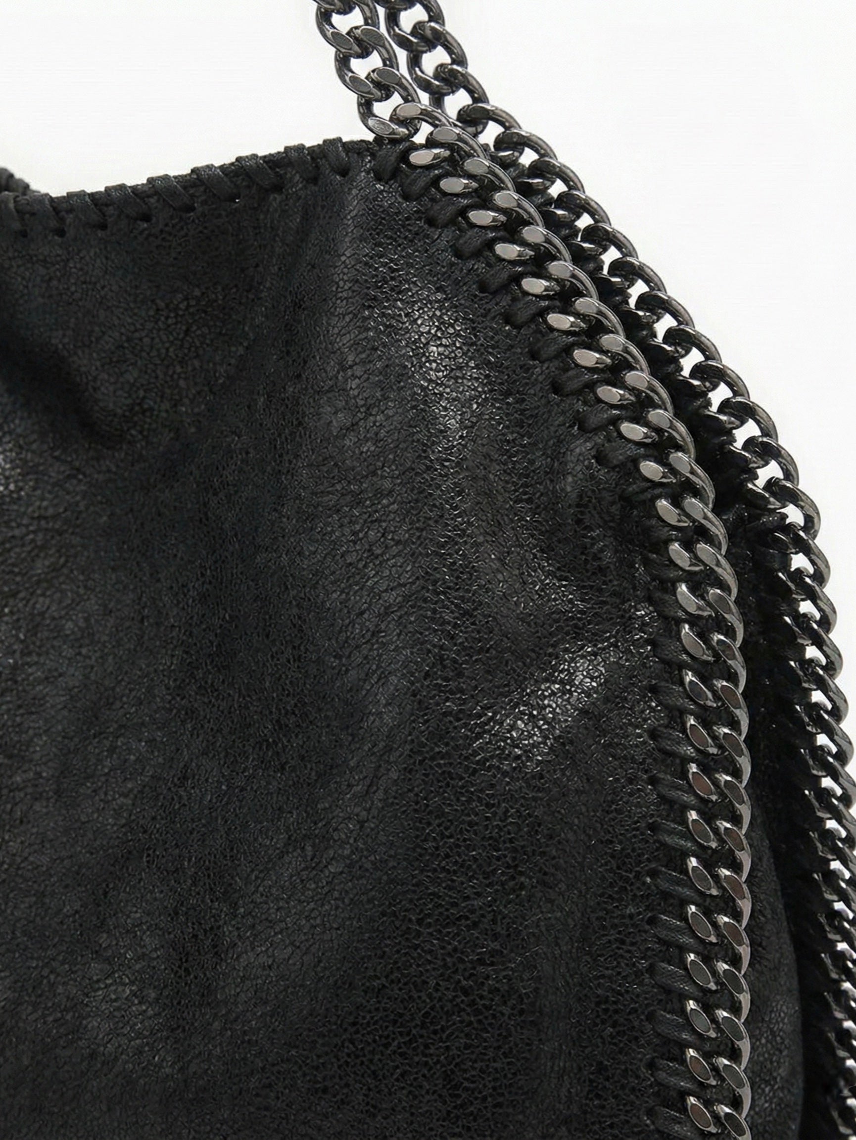 Skyla | Soft faux leather tote bag with chain strap