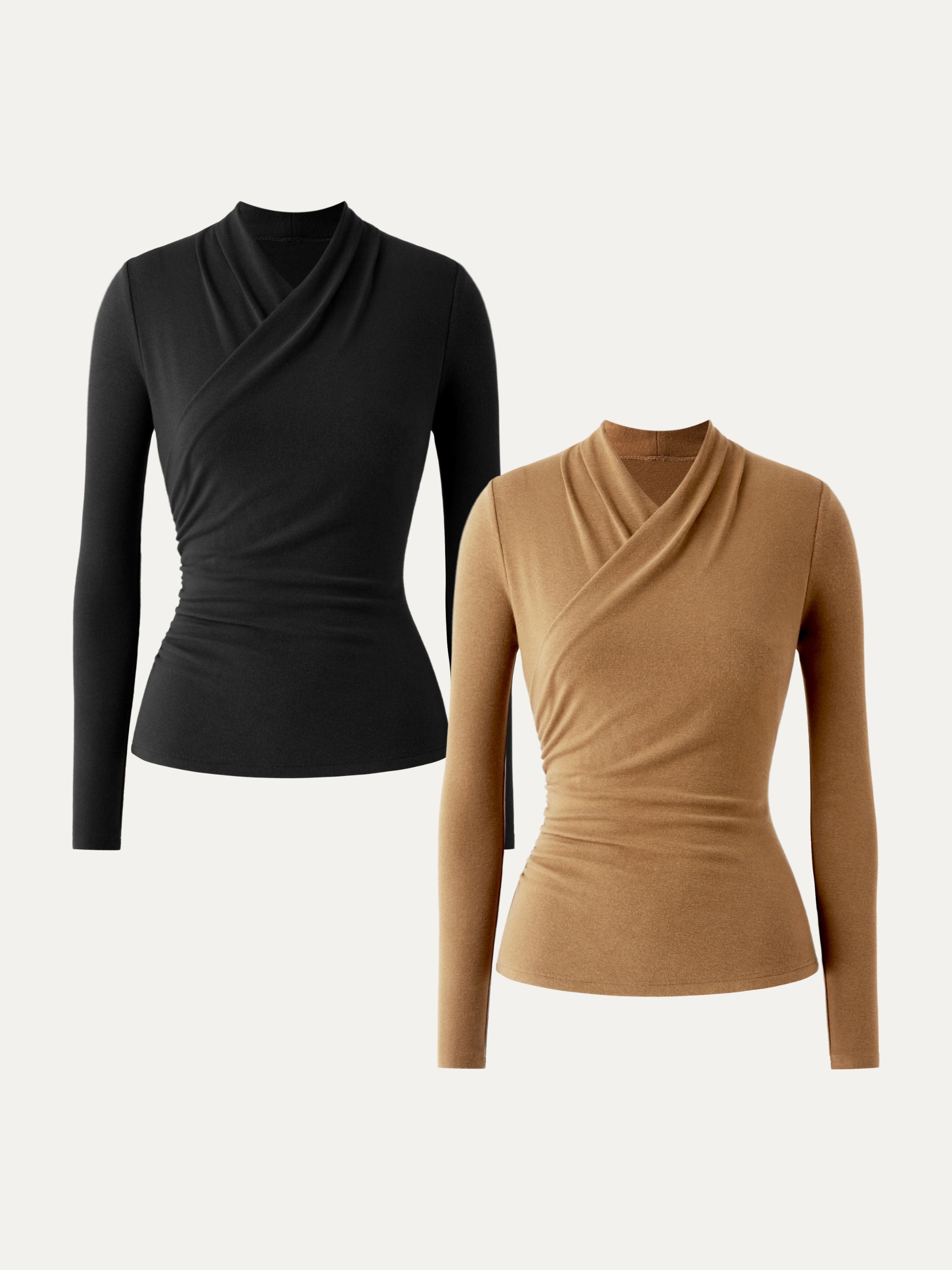 Surplice Long Sleeve Top