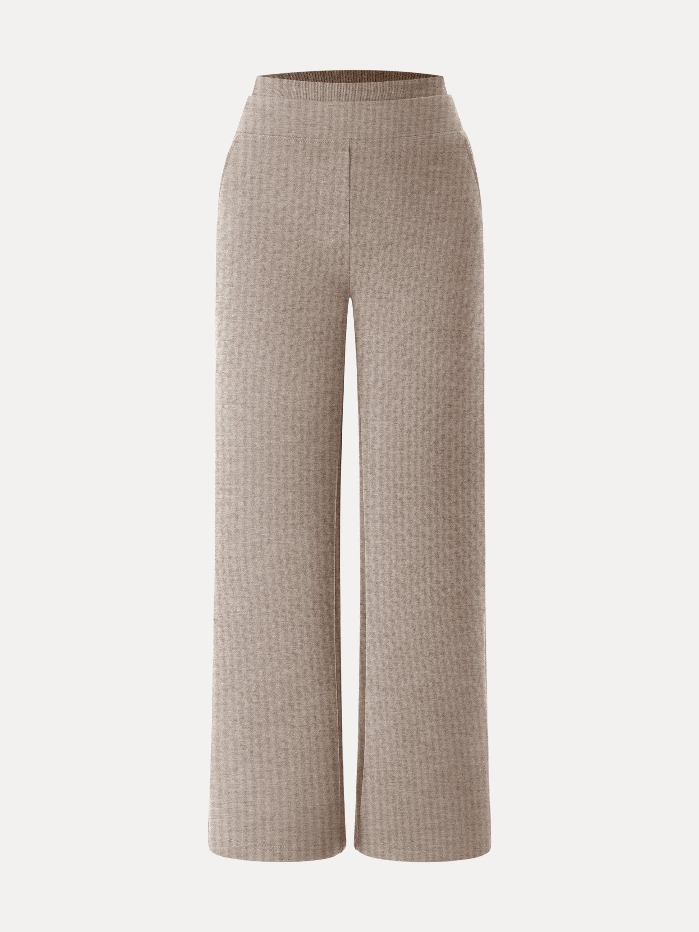 Double Waistband Straight Leg Pants with Pockets