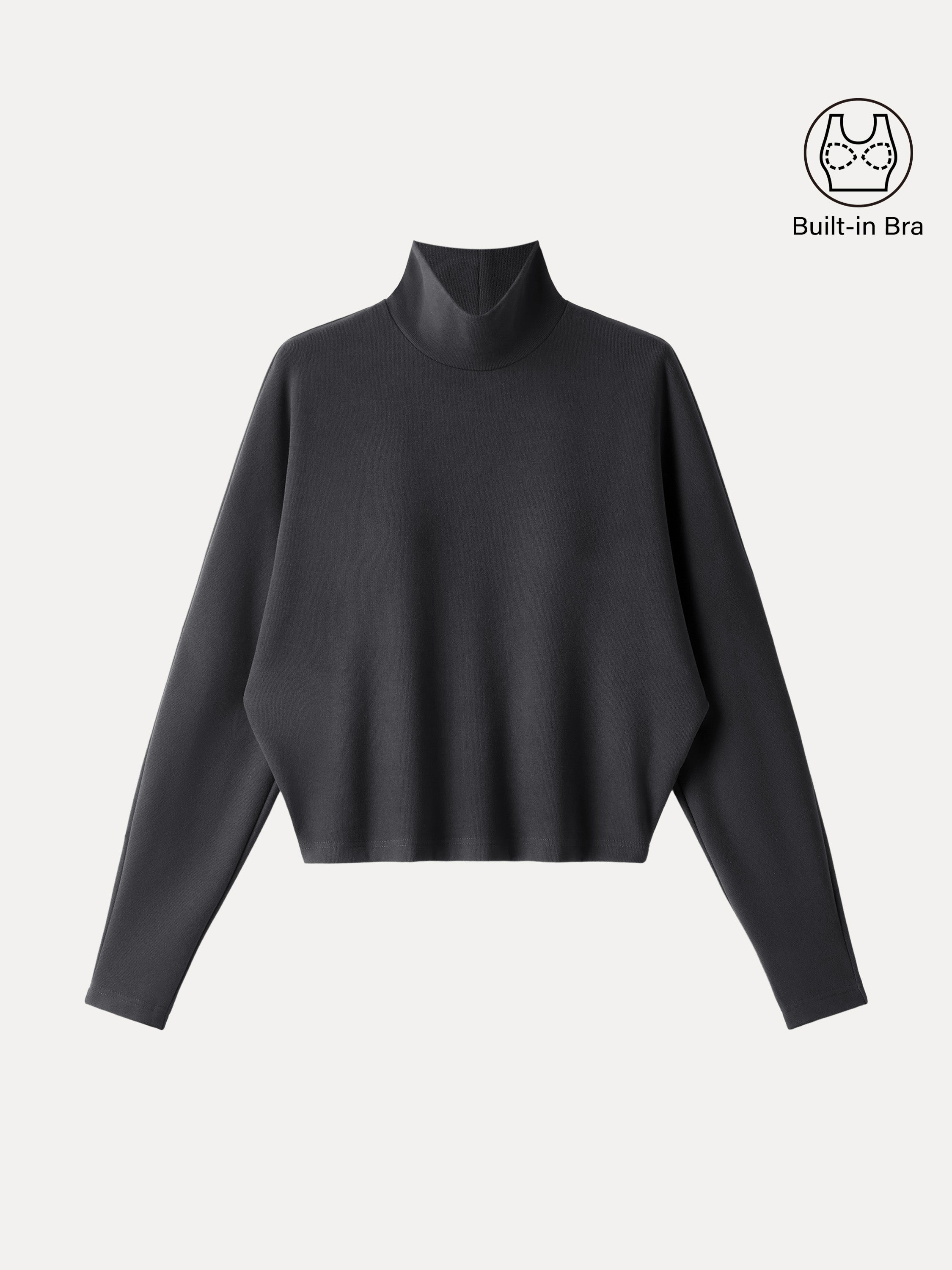 Cozy Warm Turtleneck Batwing Sleeve Brami