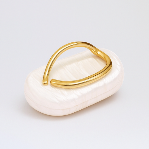 Sculptural Pearl Clutch