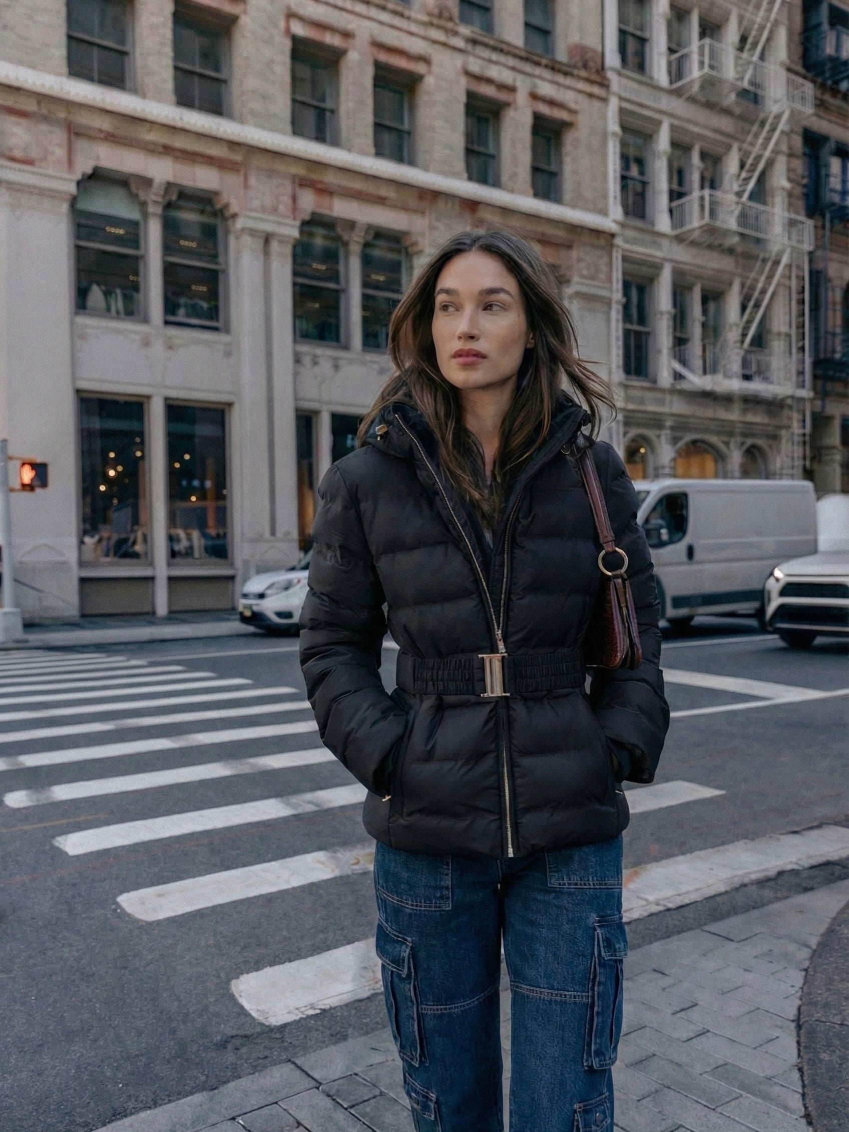 Eleanor | Doudoune à capuche avec ceinture