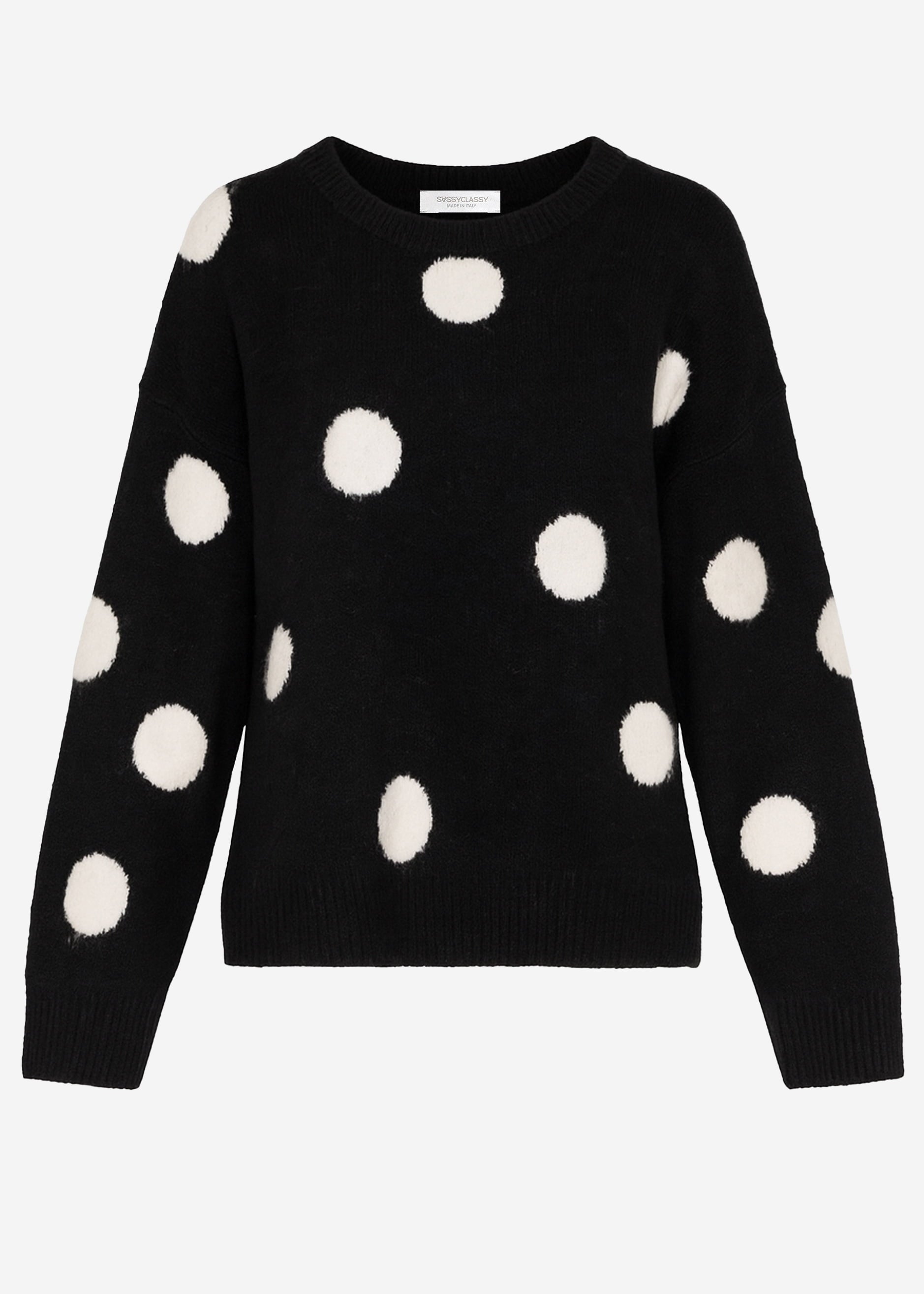 Pullover mit Dots - schwarz