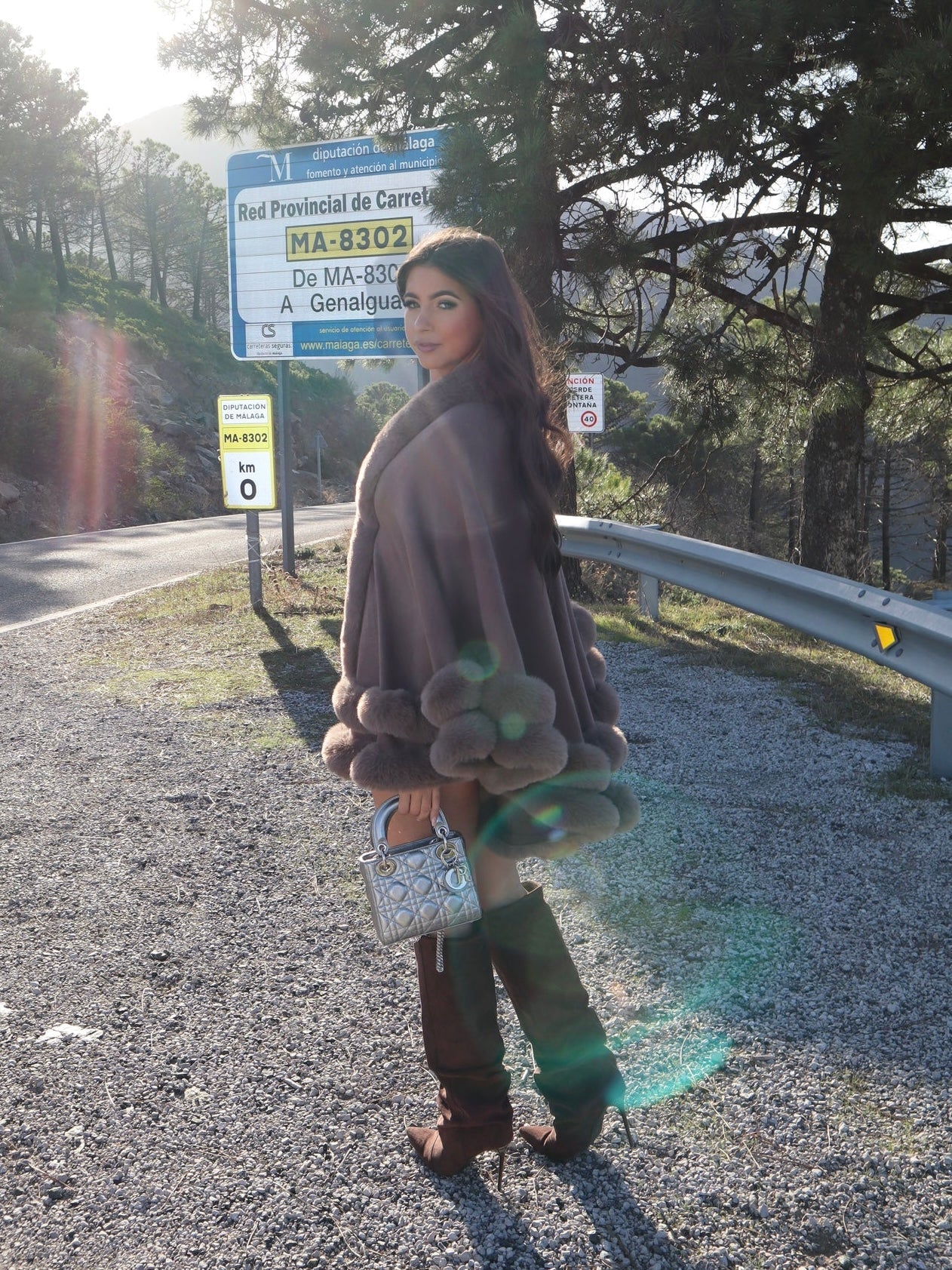 Norway | Winter cape trimmed with faux fur