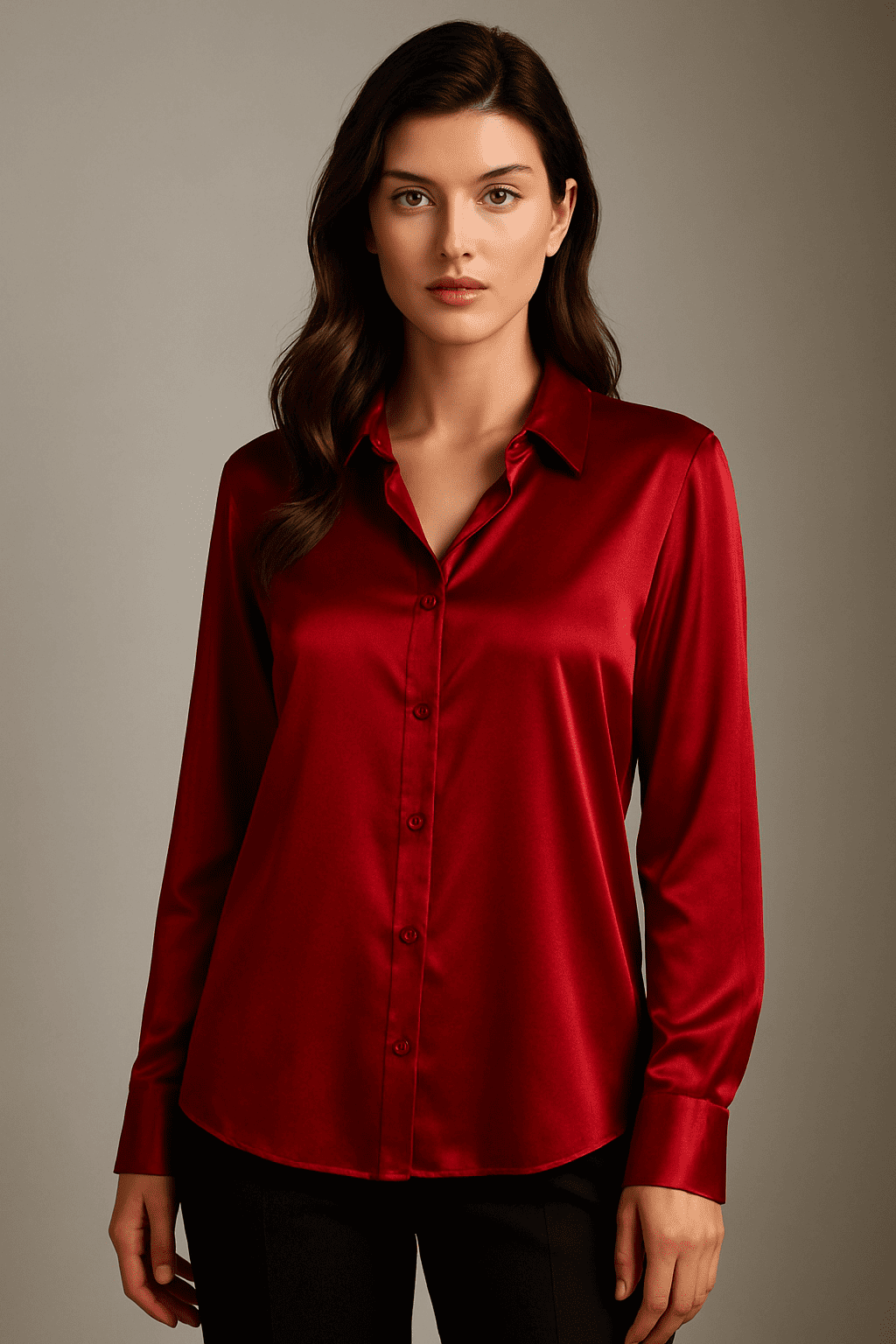 Elise – Satin-Hemdbluse [29,90 € · 2. Stück −50 % + Überraschungs-Geschenk]