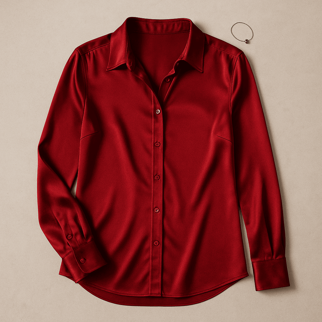 Elise – Satin-Hemdbluse [29,90 € · 2. Stück −50 % + Überraschungs-Geschenk]