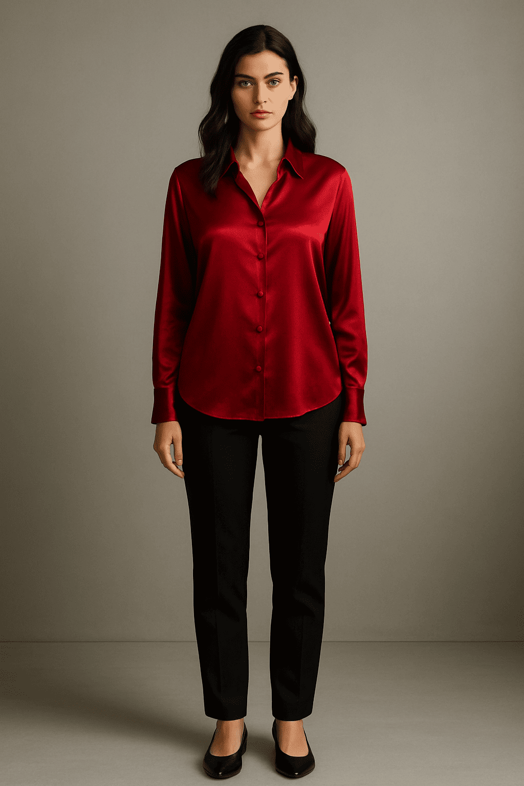 Elise – Satin-Hemdbluse [29,90 € · 2. Stück −50 % + Überraschungs-Geschenk]