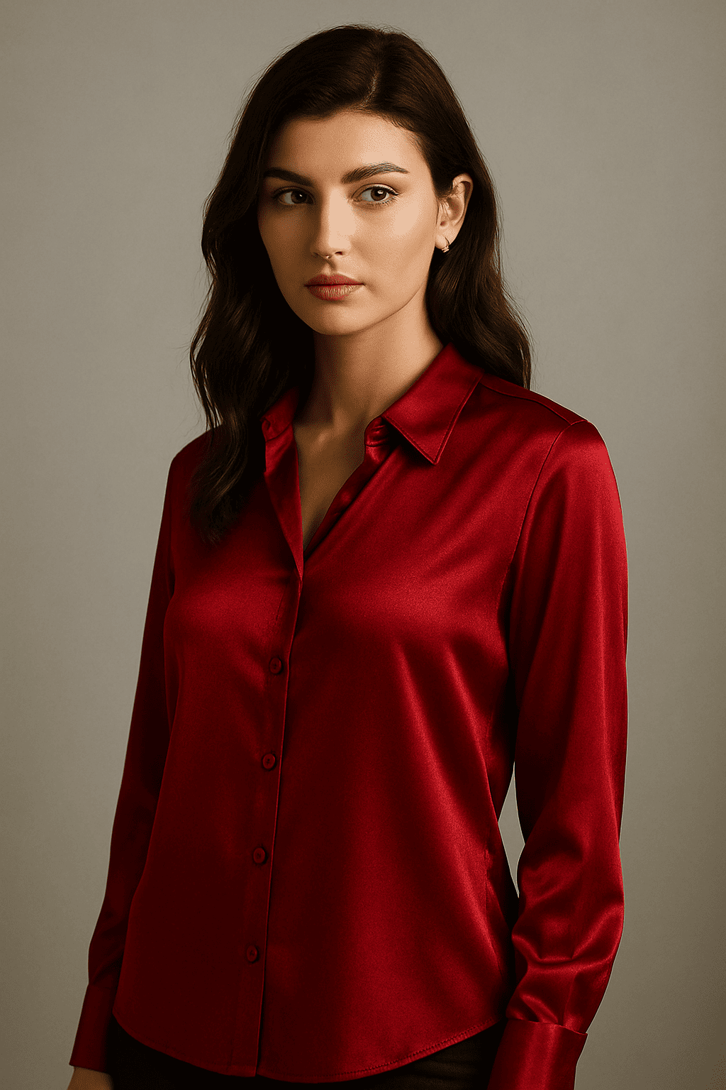 Elise – Satin-Hemdbluse [29,90 € · 2. Stück −50 % + Überraschungs-Geschenk]