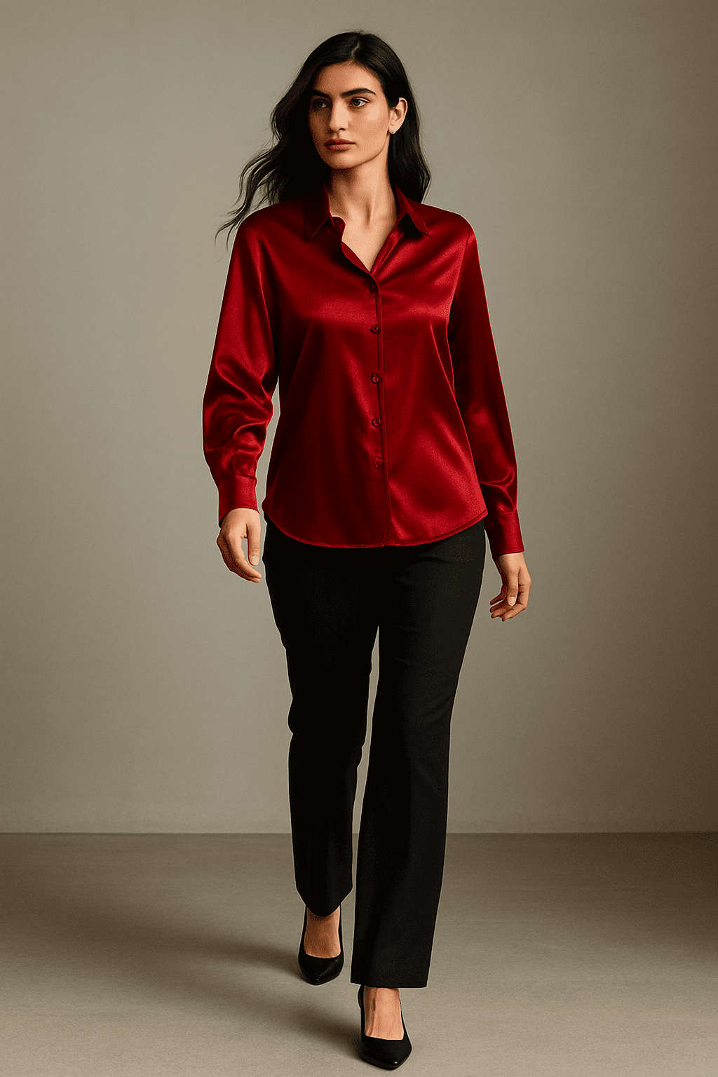 Elise – Satin-Hemdbluse [29,90 € · 2. Stück −50 % + Überraschungs-Geschenk]