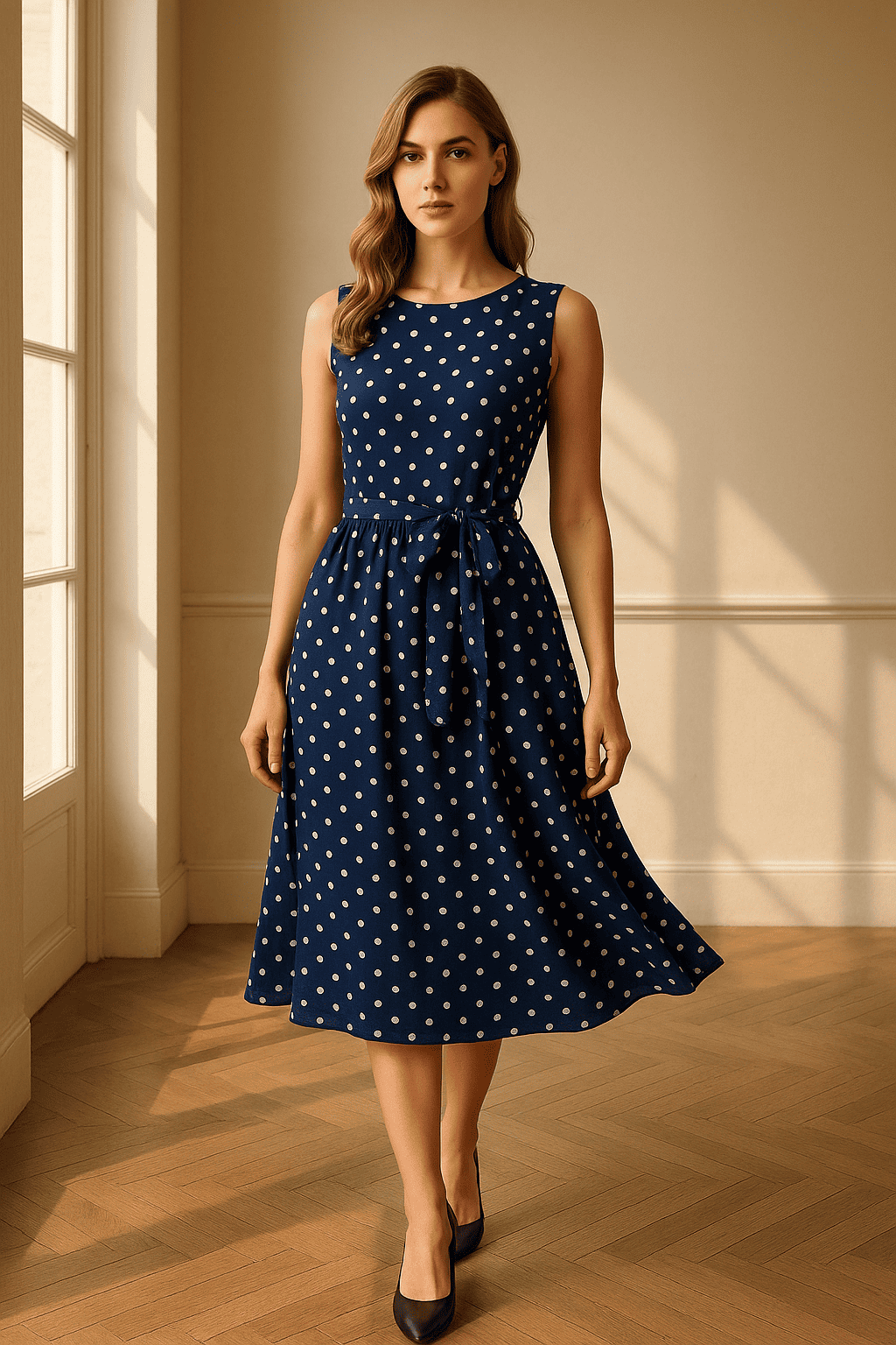 Zeitloses Midikleid – Europäischer Charme in limitierter Auflage [Exklusive Tasche GRATIS]