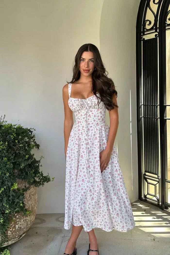 Meredith | Midi-Kleid mit Korsett