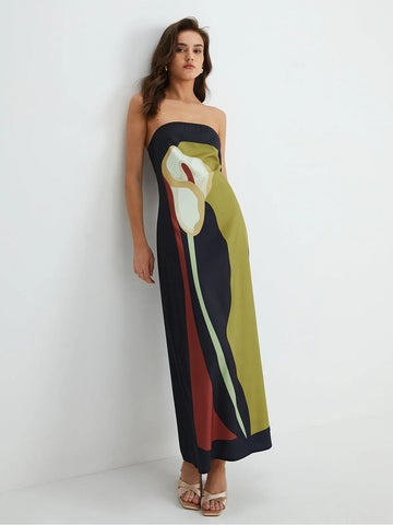 Harper | Trägerloses Maxikleid