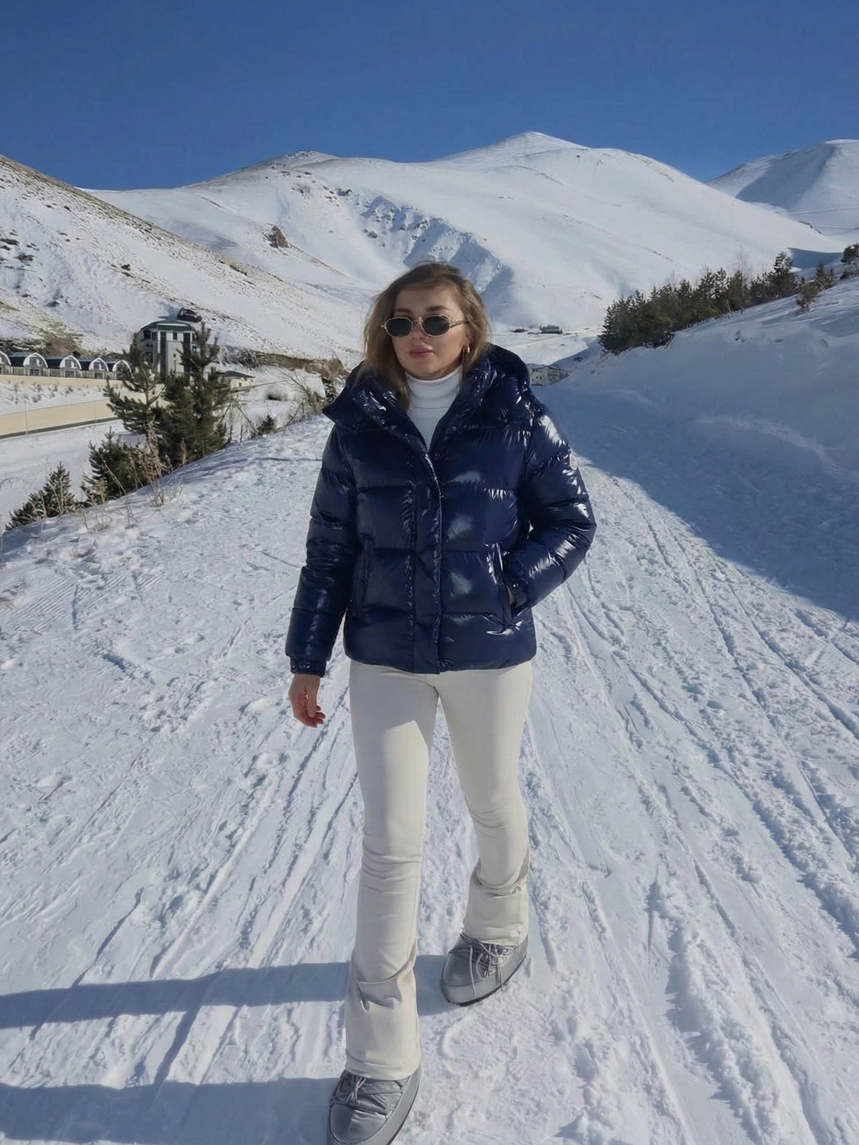 Copenhague | Doudoune à capuche brillante