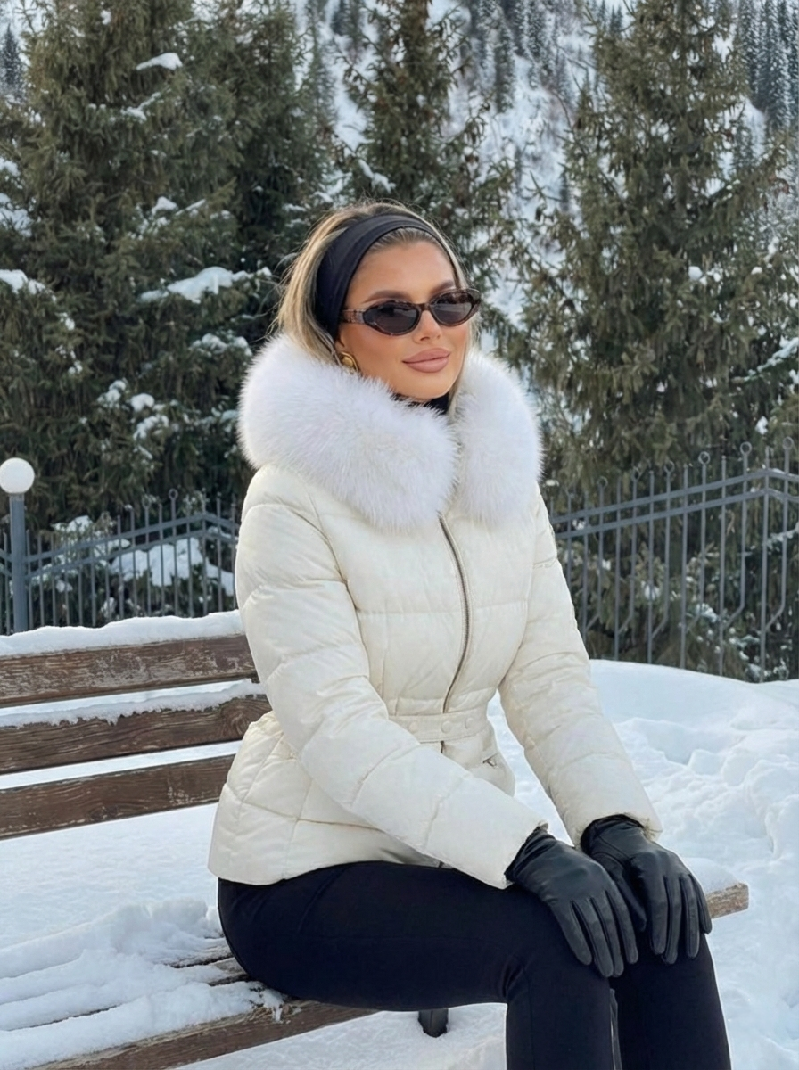 Floride | Doudoune imperméable à capuche en fausse fourrure