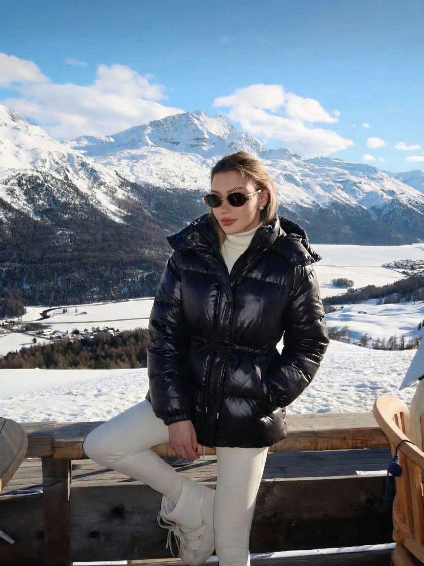 Maggie | Doudoune ceinturée à col montant