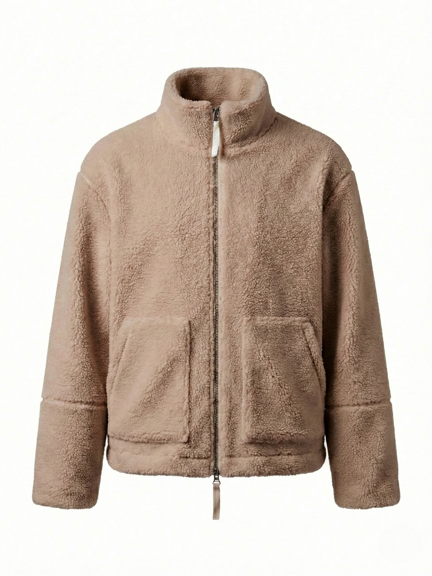 Maddy | Waterproof Full-Zip Teddy Fleece Jacket with High Collar