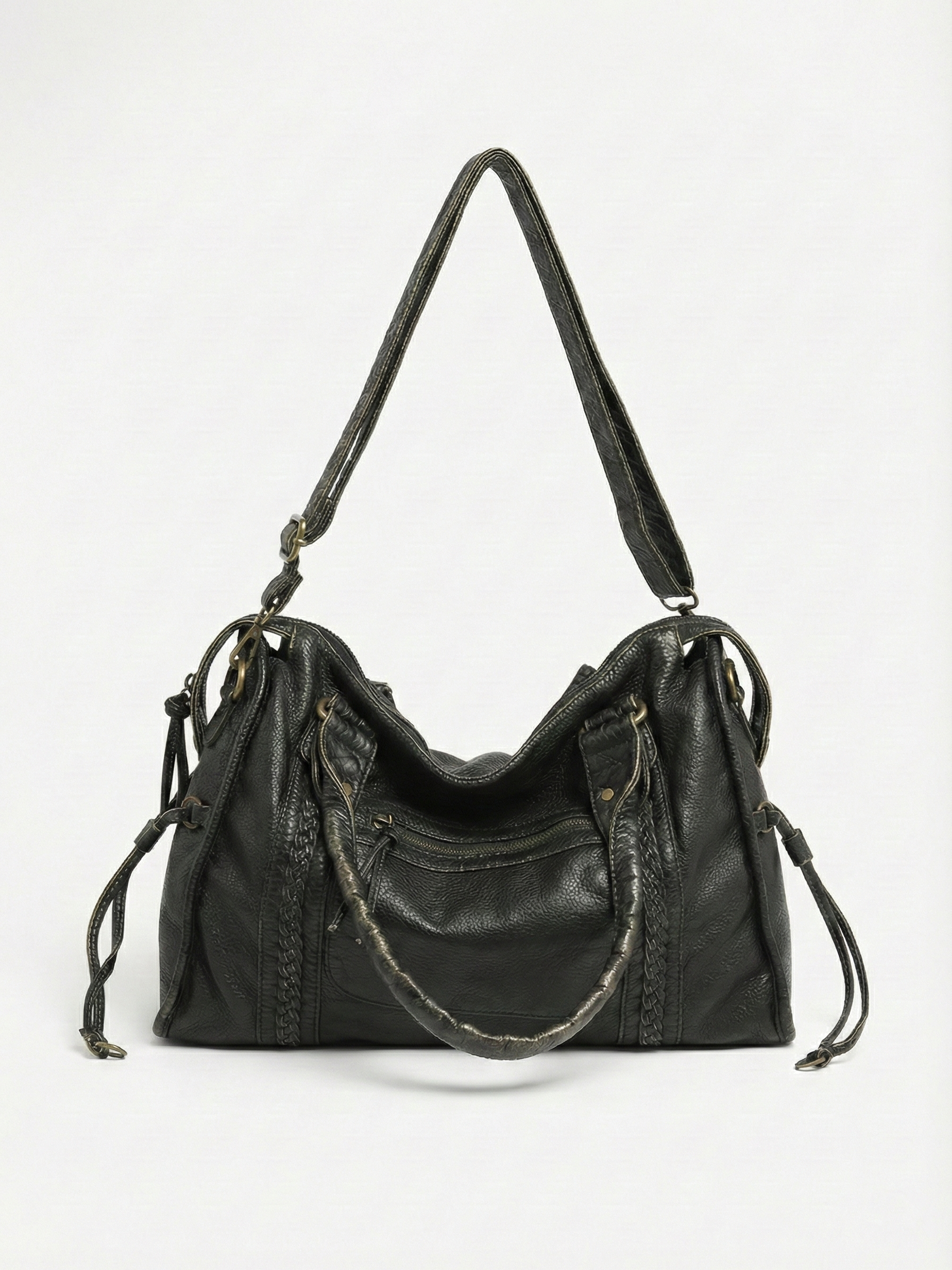 Arabell | Vintage Faux Leather Structured Tote Bag