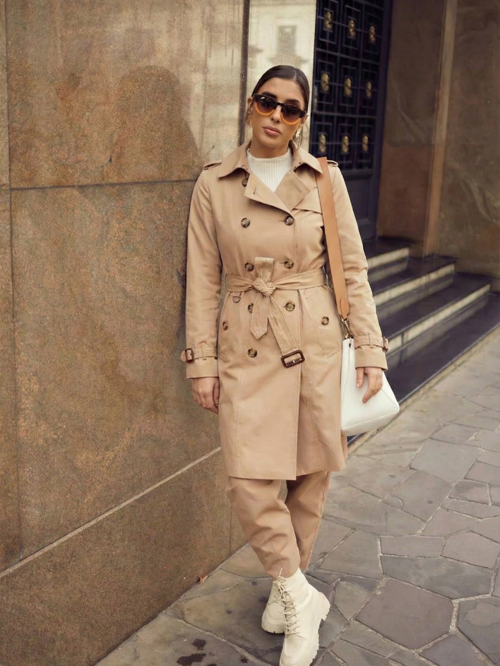 Letifen | Trench-coat croisé ceinturé