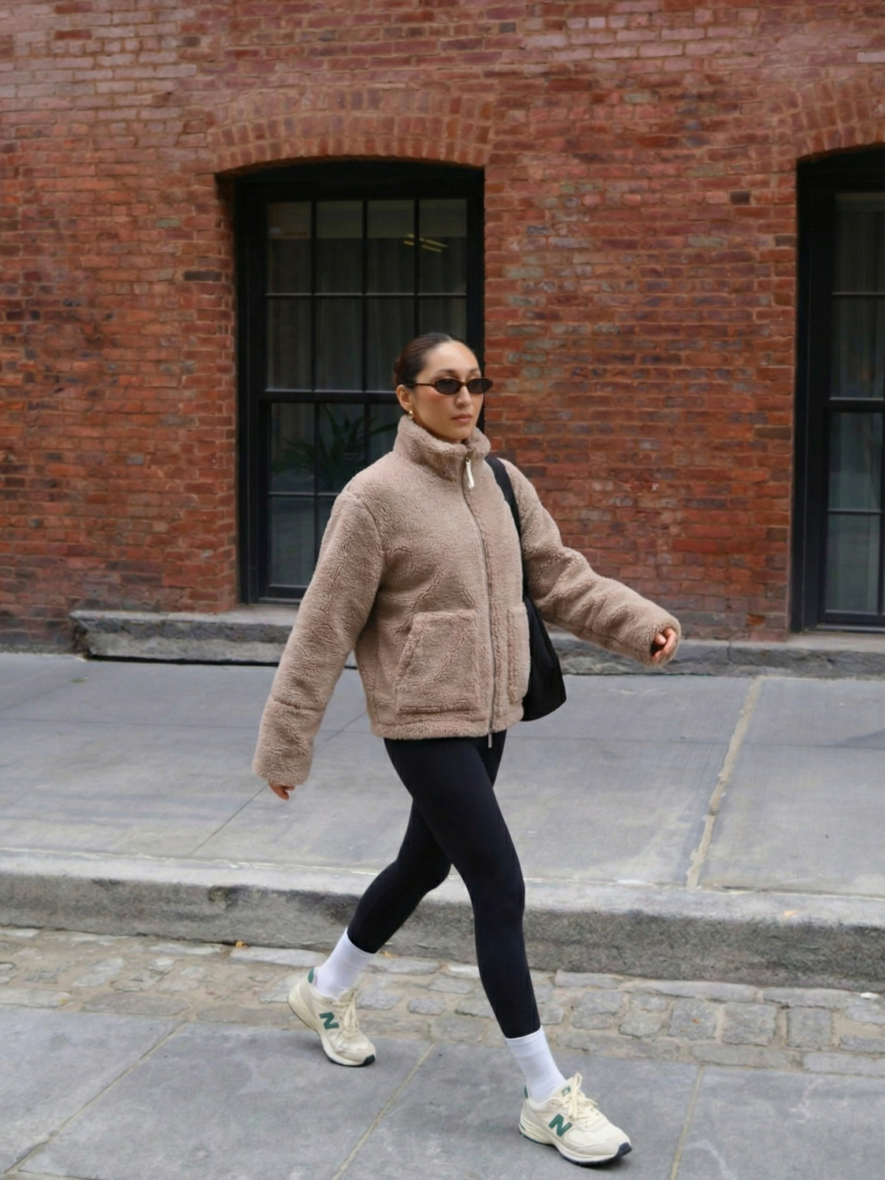 Maddy | Veste imperméable zippée en polaire Teddy à col montant