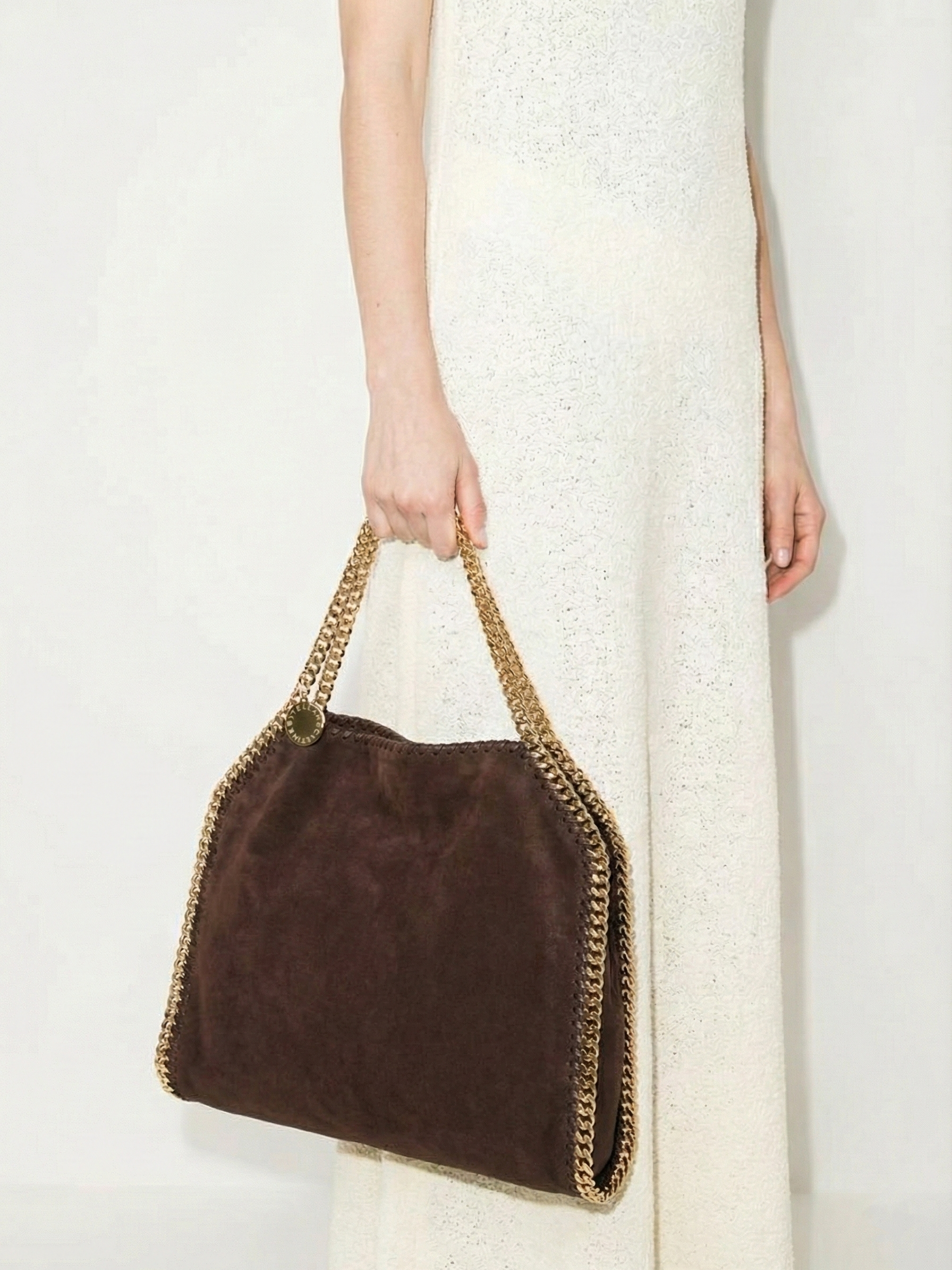 Skyla | Soft faux leather tote bag with chain strap