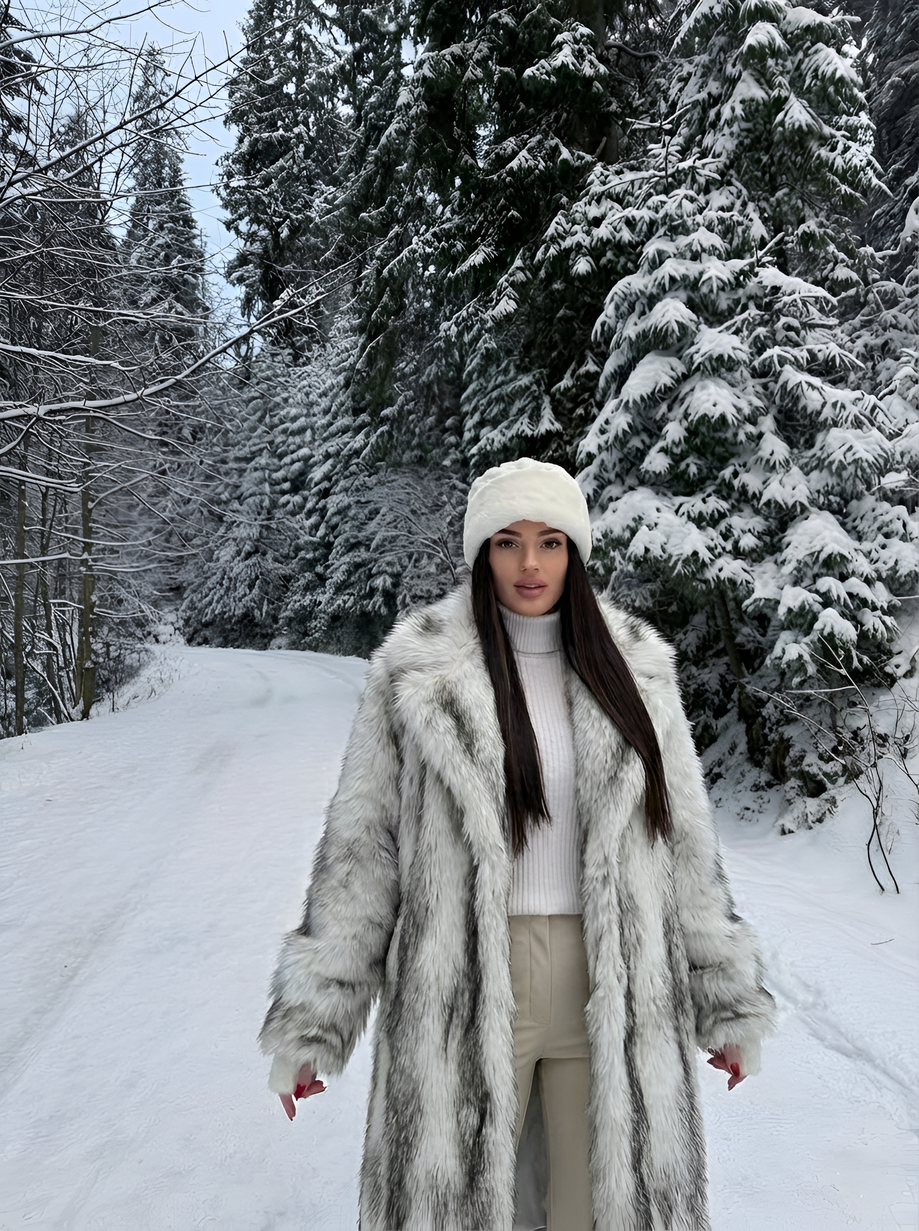 Aliza | Manteau long en fausse fourrure tendance