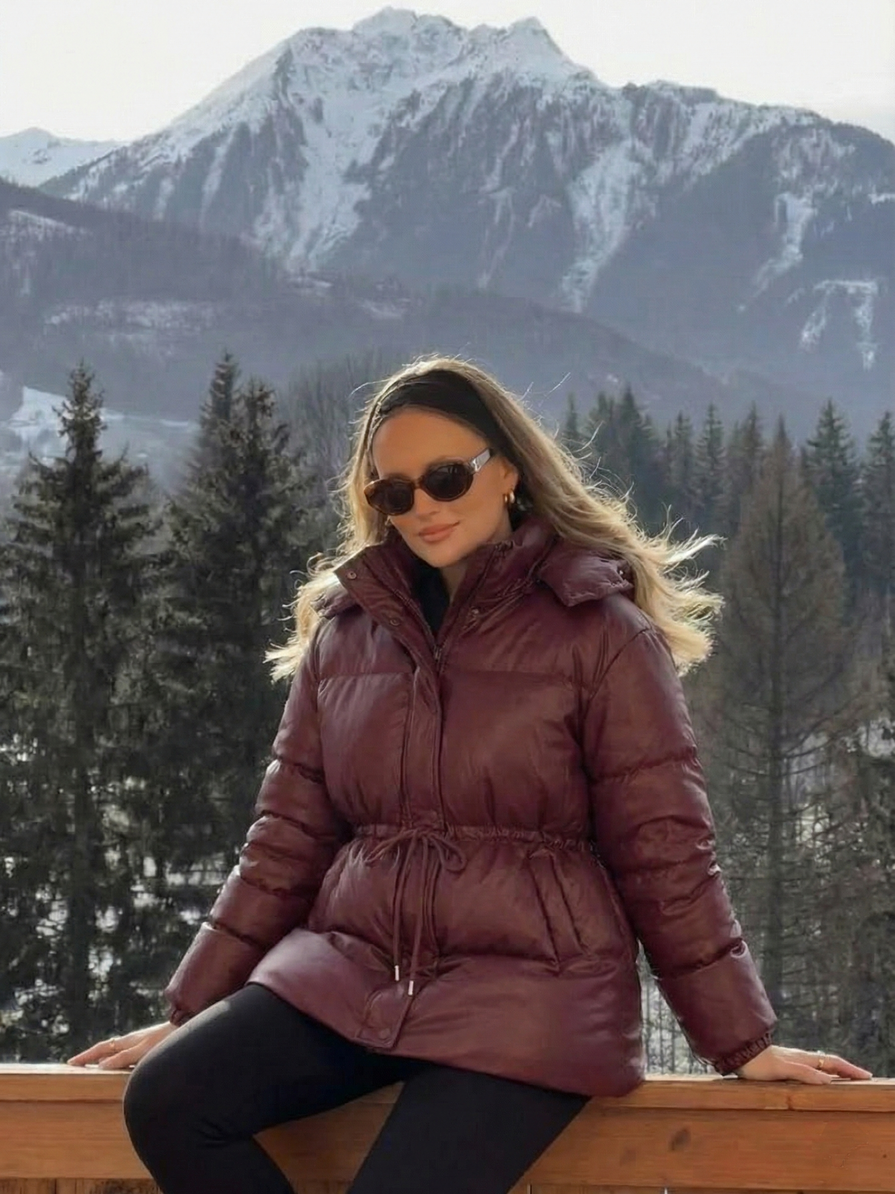 Maggie | Doudoune ceinturée à col montant