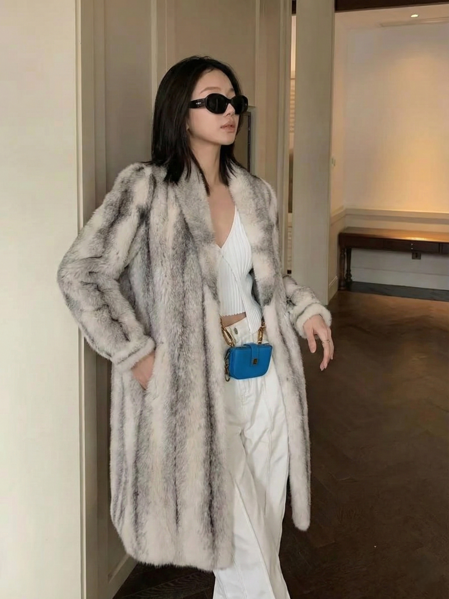 Aliza | Manteau long en fausse fourrure tendance