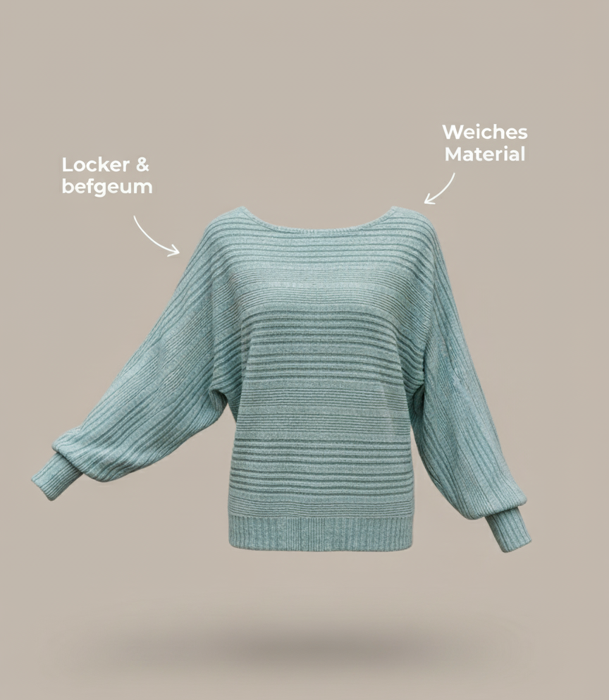 Leichter Strickpullover mit lockerem Schnitt – Sage Mist