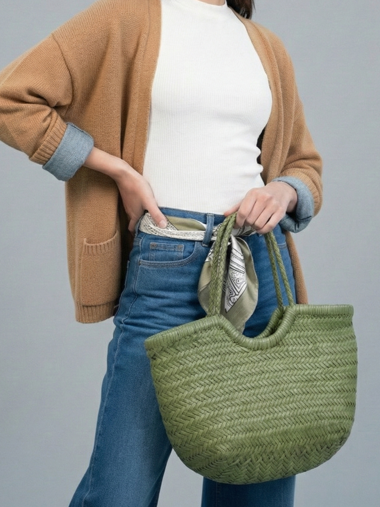 April | Woven Oversized Tote Bag
