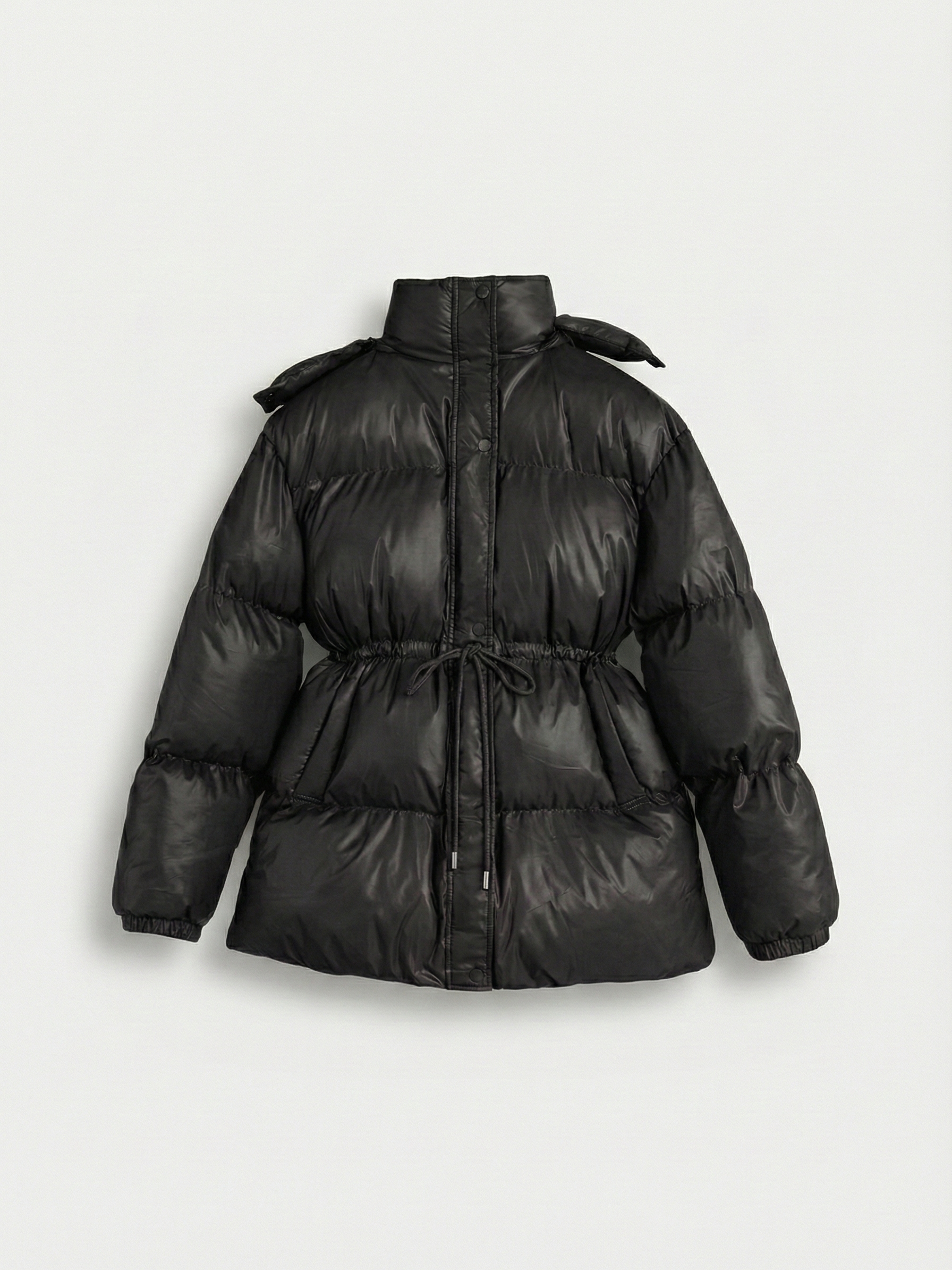 Maggie | Doudoune ceinturée à col montant