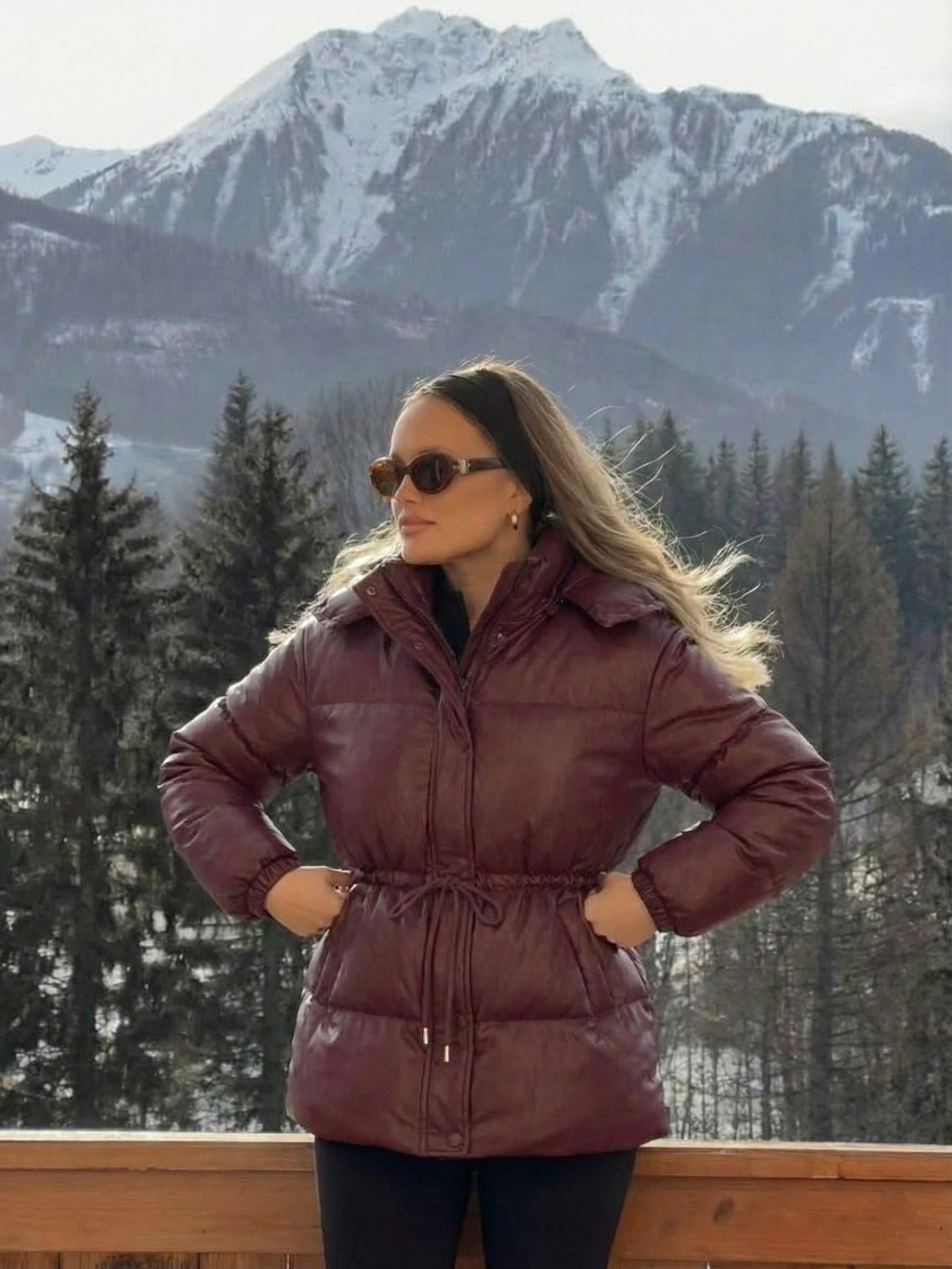 Maggie | Doudoune ceinturée à col montant