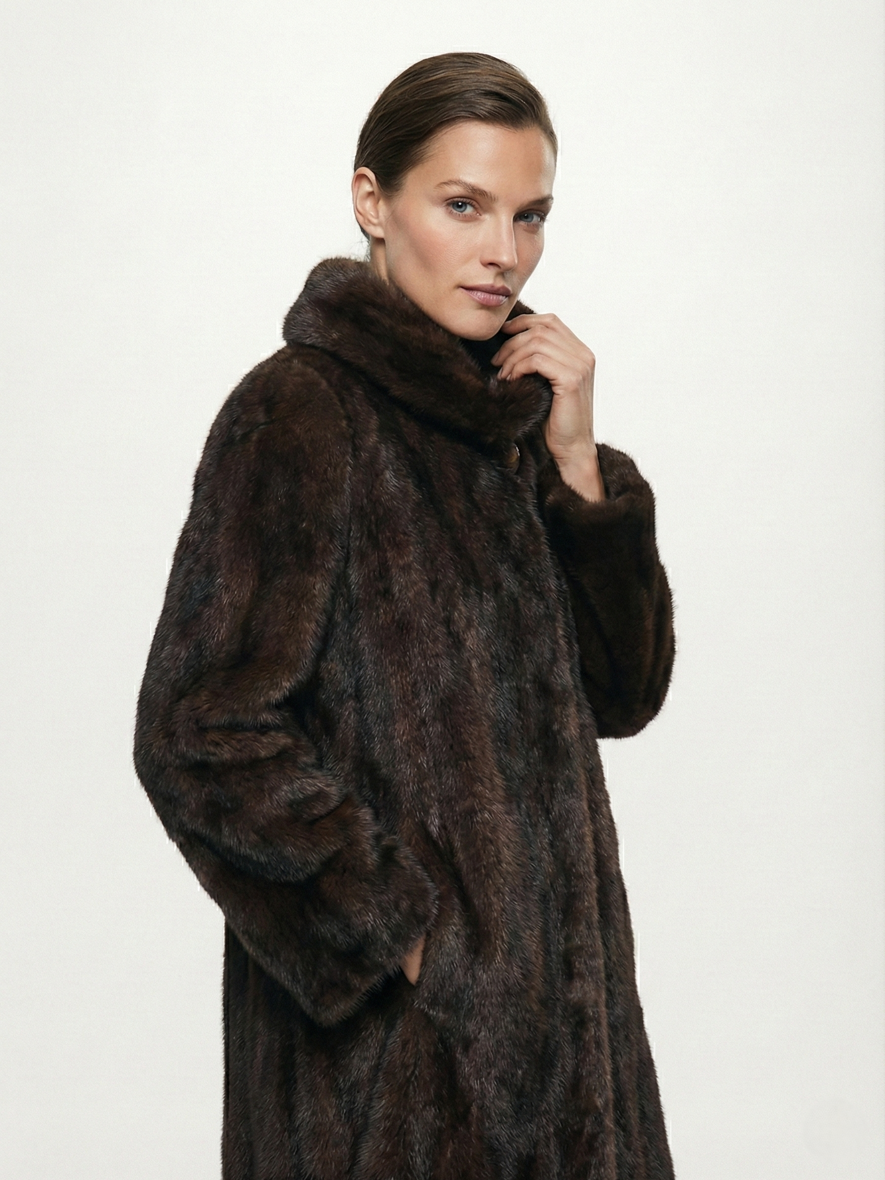 Scarlet | Manteau maxi en fausse fourrure